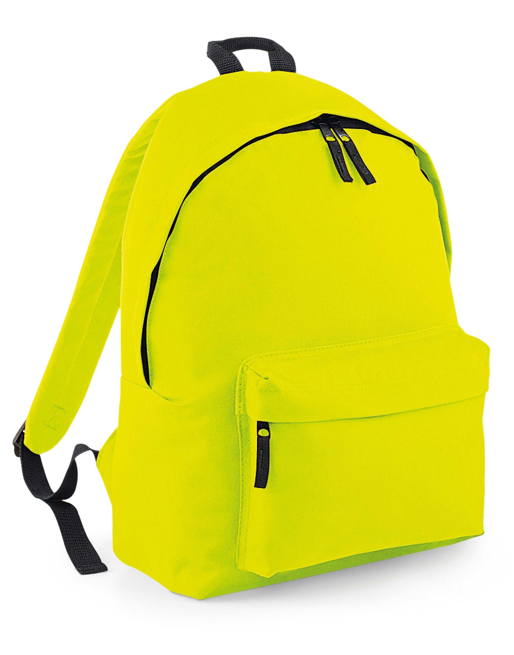 Person wearing the reflective gymsac, glowing in the dark.