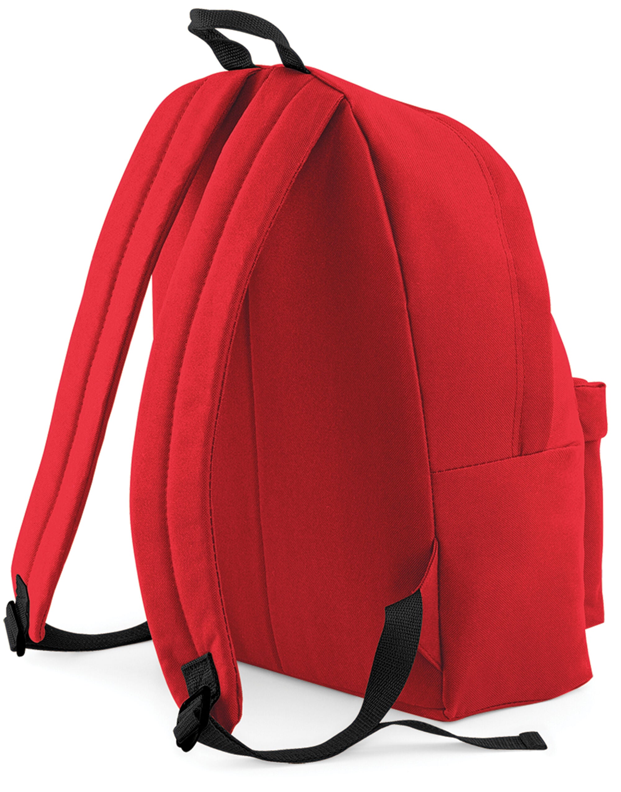 A grey Original Fashion Backpack with yellow zippers.