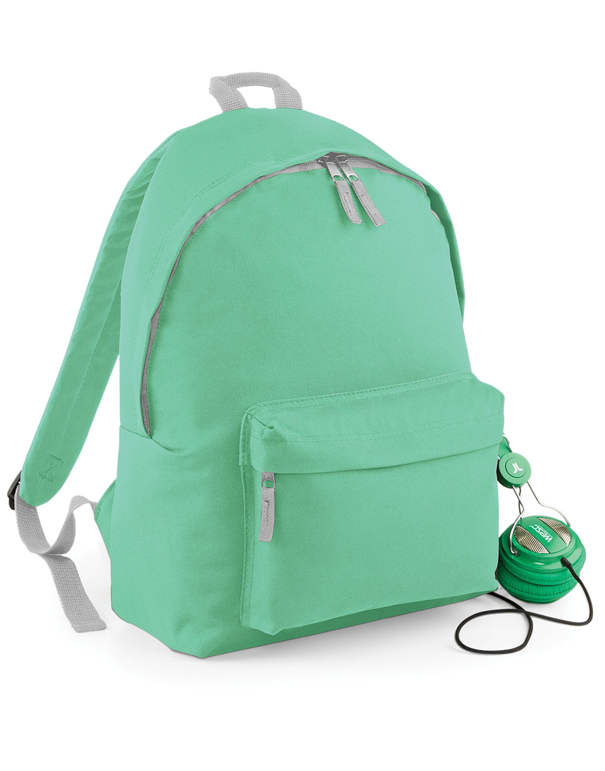 A bottle green Original Barrel Bag, front view.