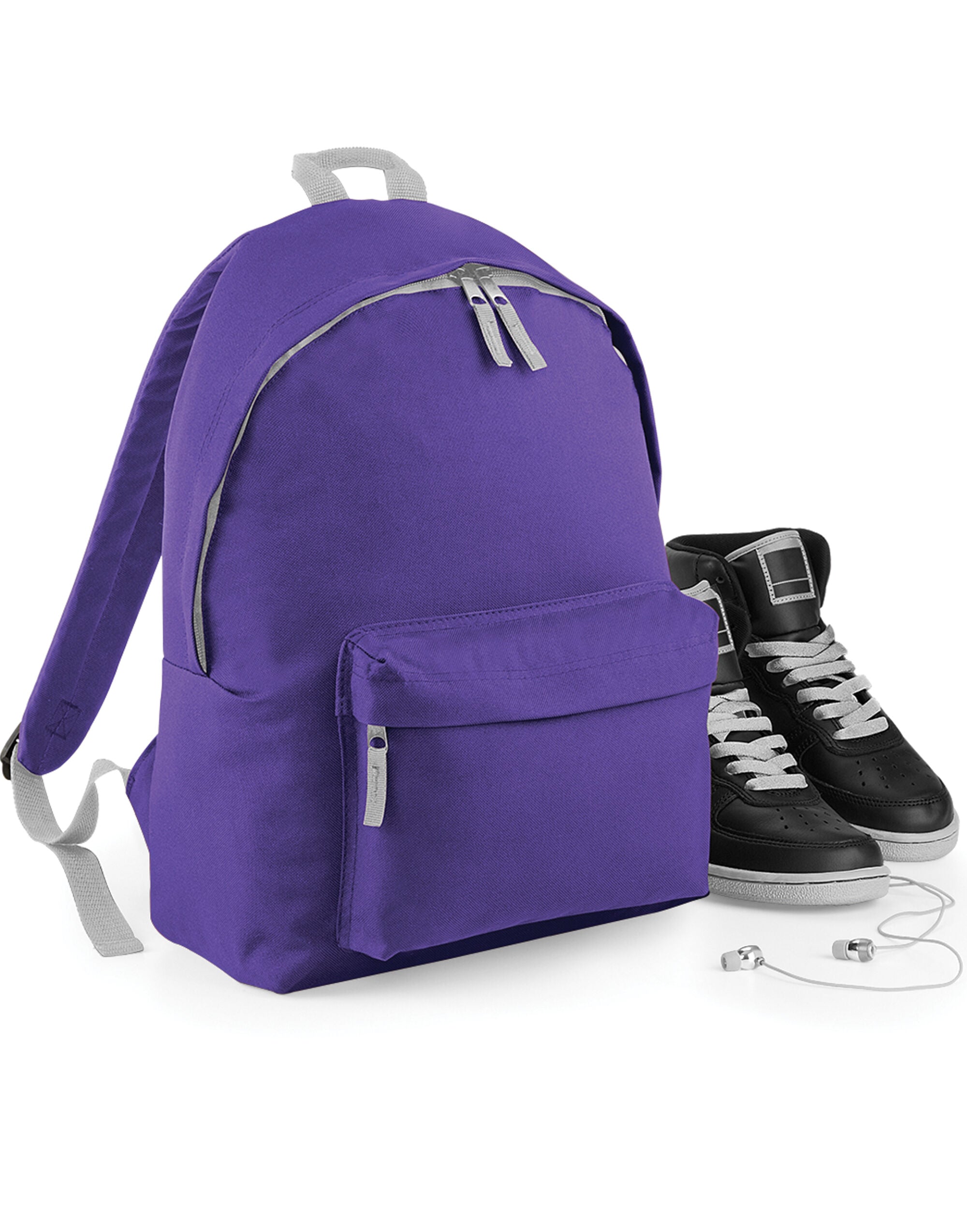 A metallic silver mini fashion backpack.