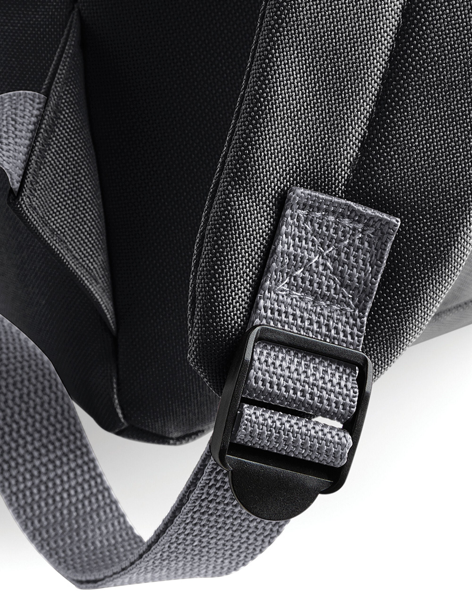 A hot black junior fashion backpack with padded back panel.