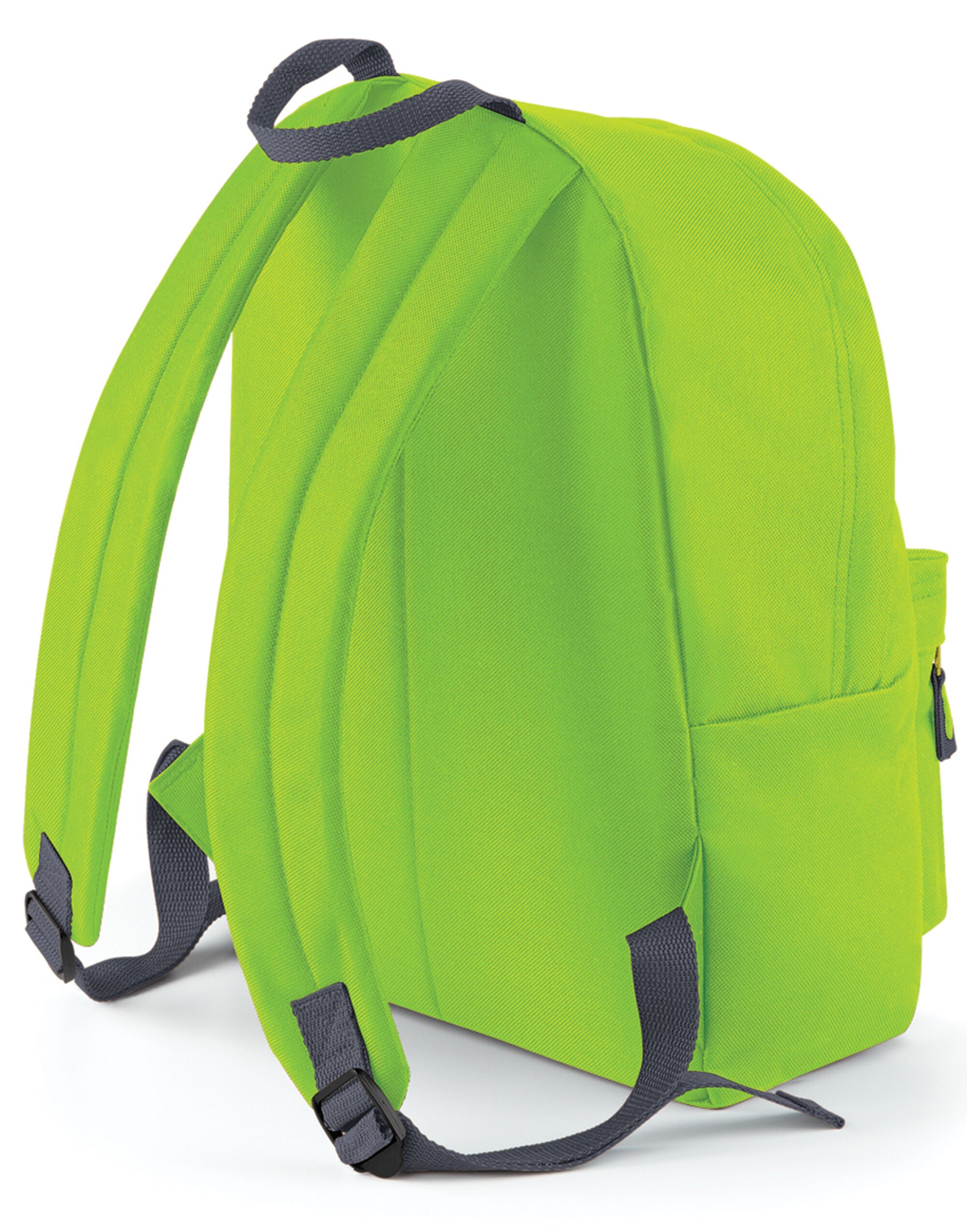 A red mini fashion backpack with silver hardware.