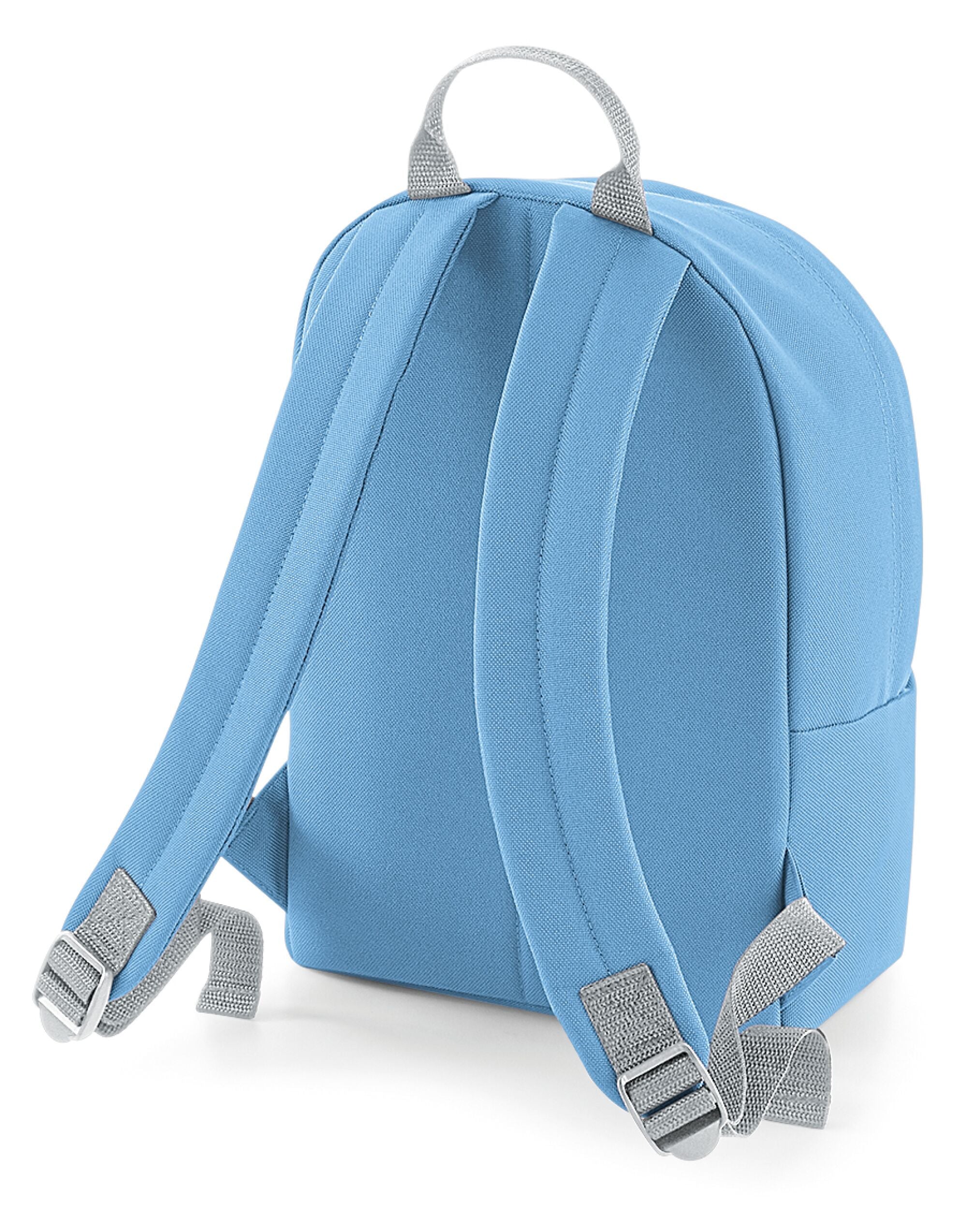 A coral Original Fashion Backpack, front pocket detail.