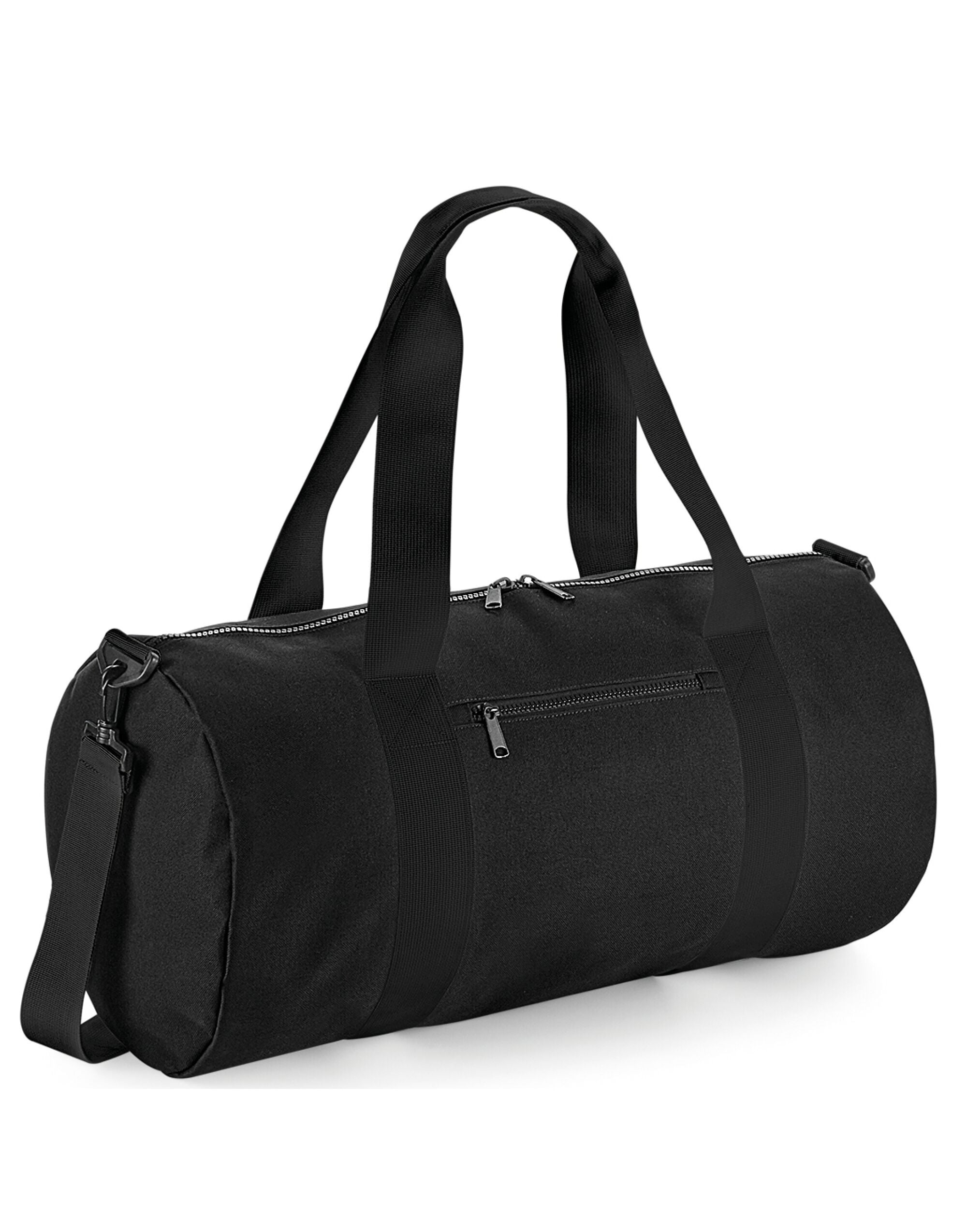 Back view of the black Universal Backpack with padded straps.