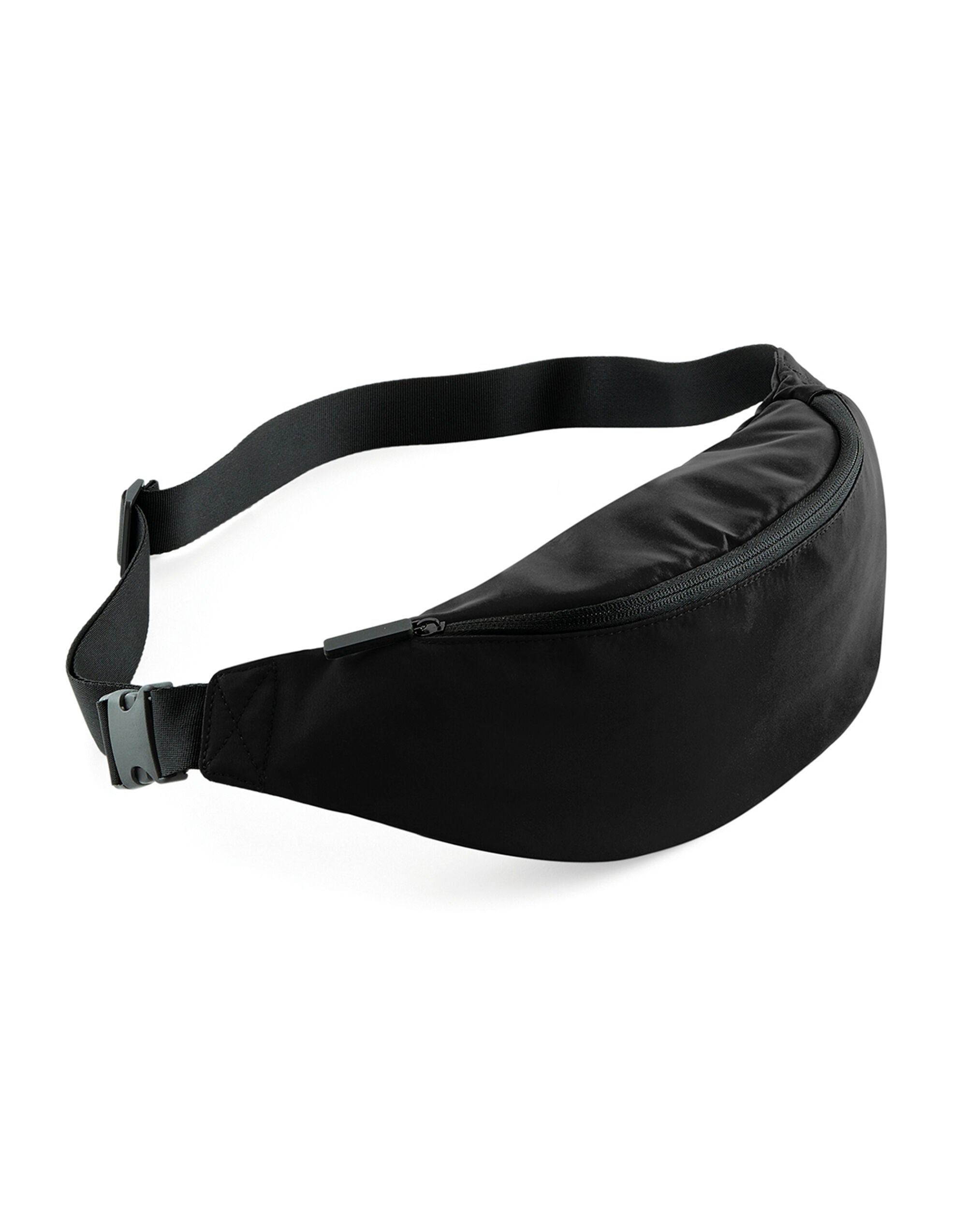 Front view of the larger 2-litre multipocket pouch in black.