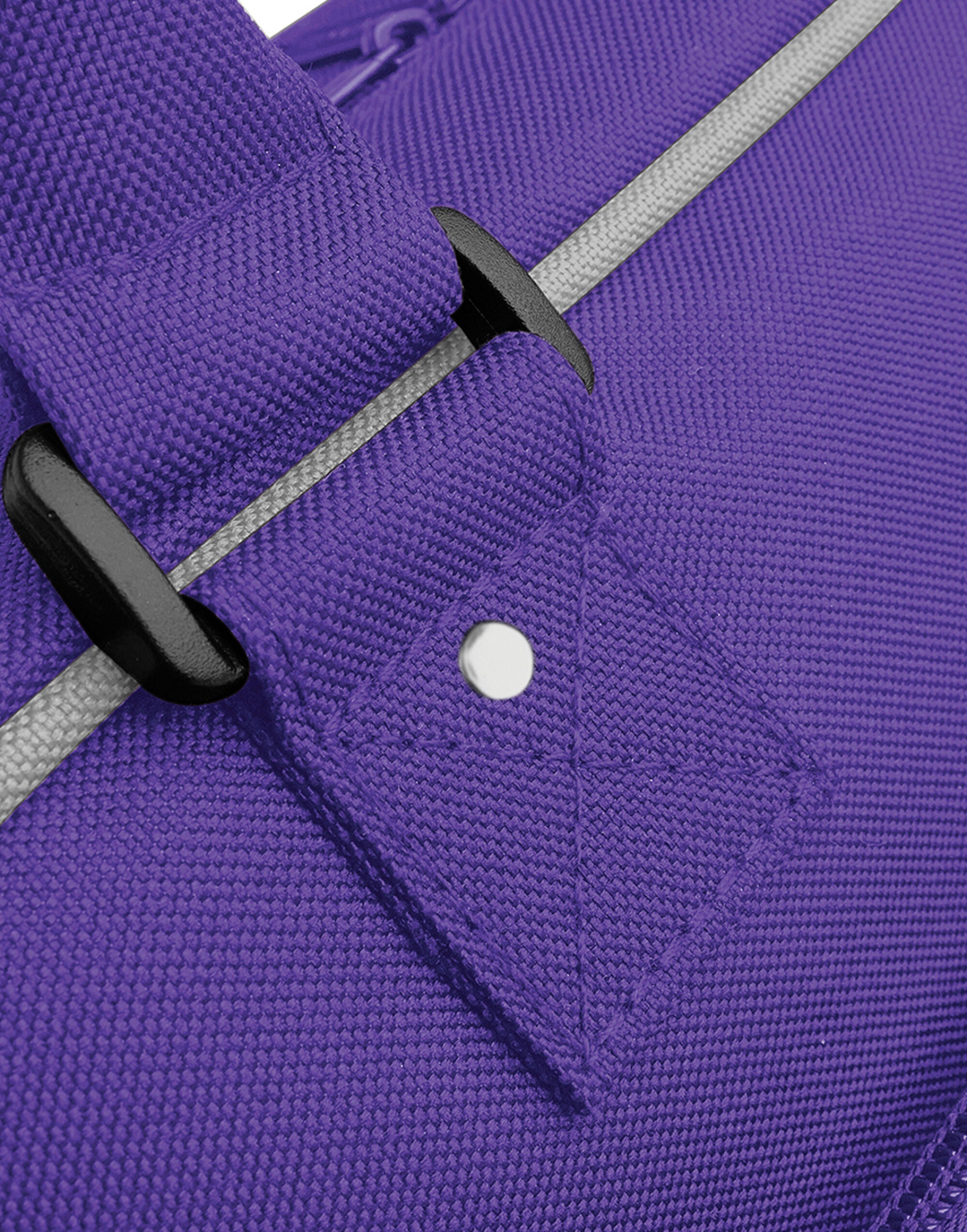 The interior compartments of the black recycled wash bag.