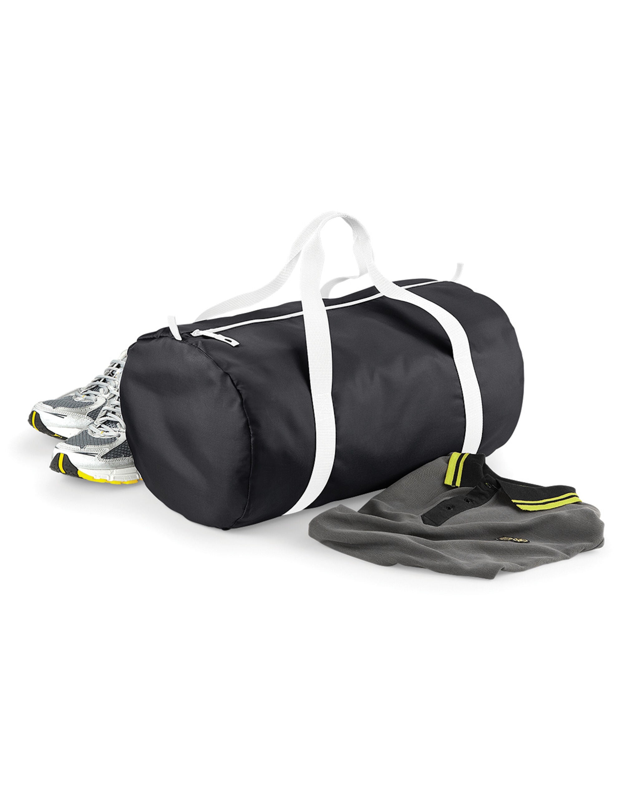 Angled view of the oyster-colored travel set.