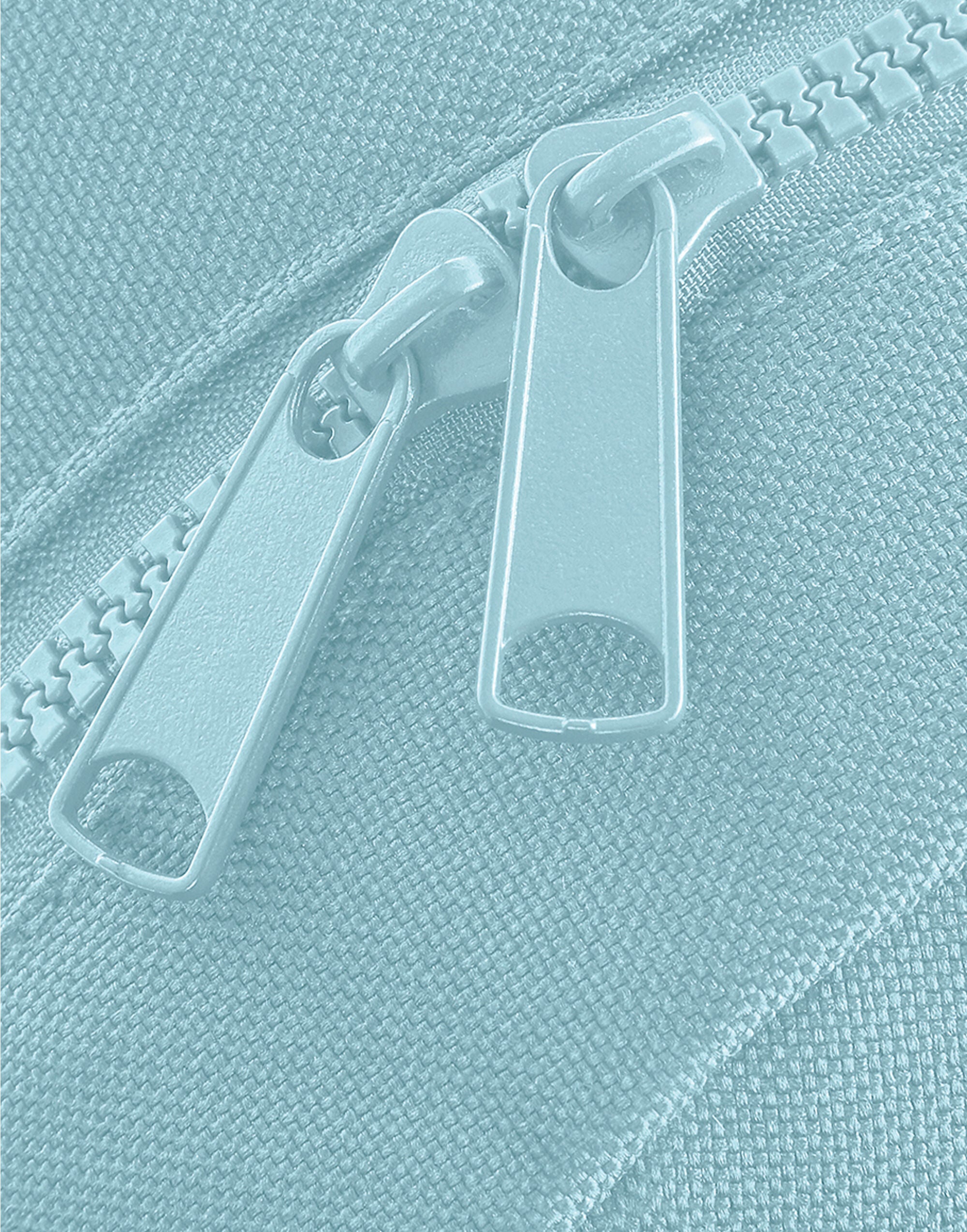 Close-up of the recycled fabric on the navy barrel bag.