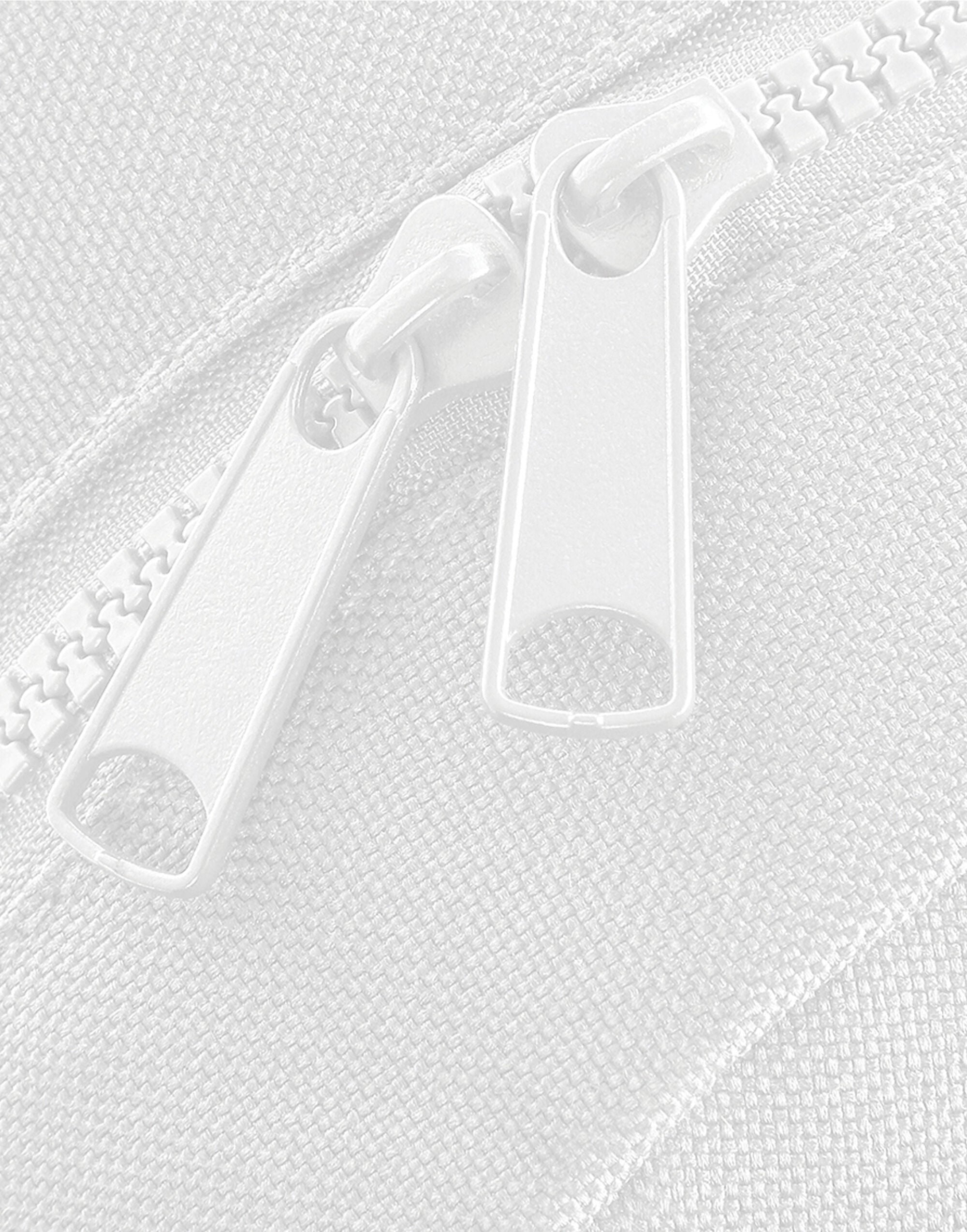 Close-up of the gold zip on the black mini accessory case.