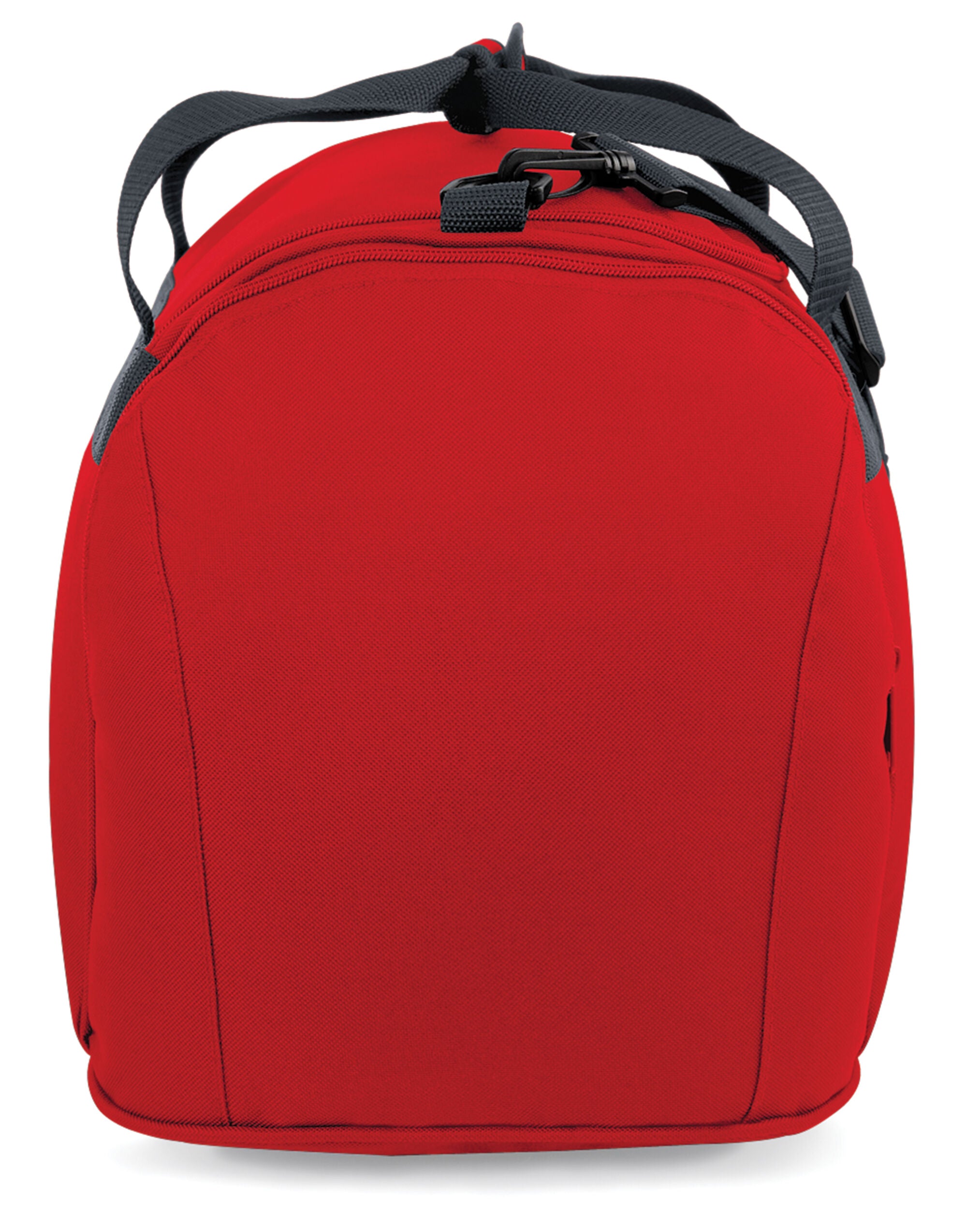 A black Bagbase Recycled Waistpack with adjustable belt.
