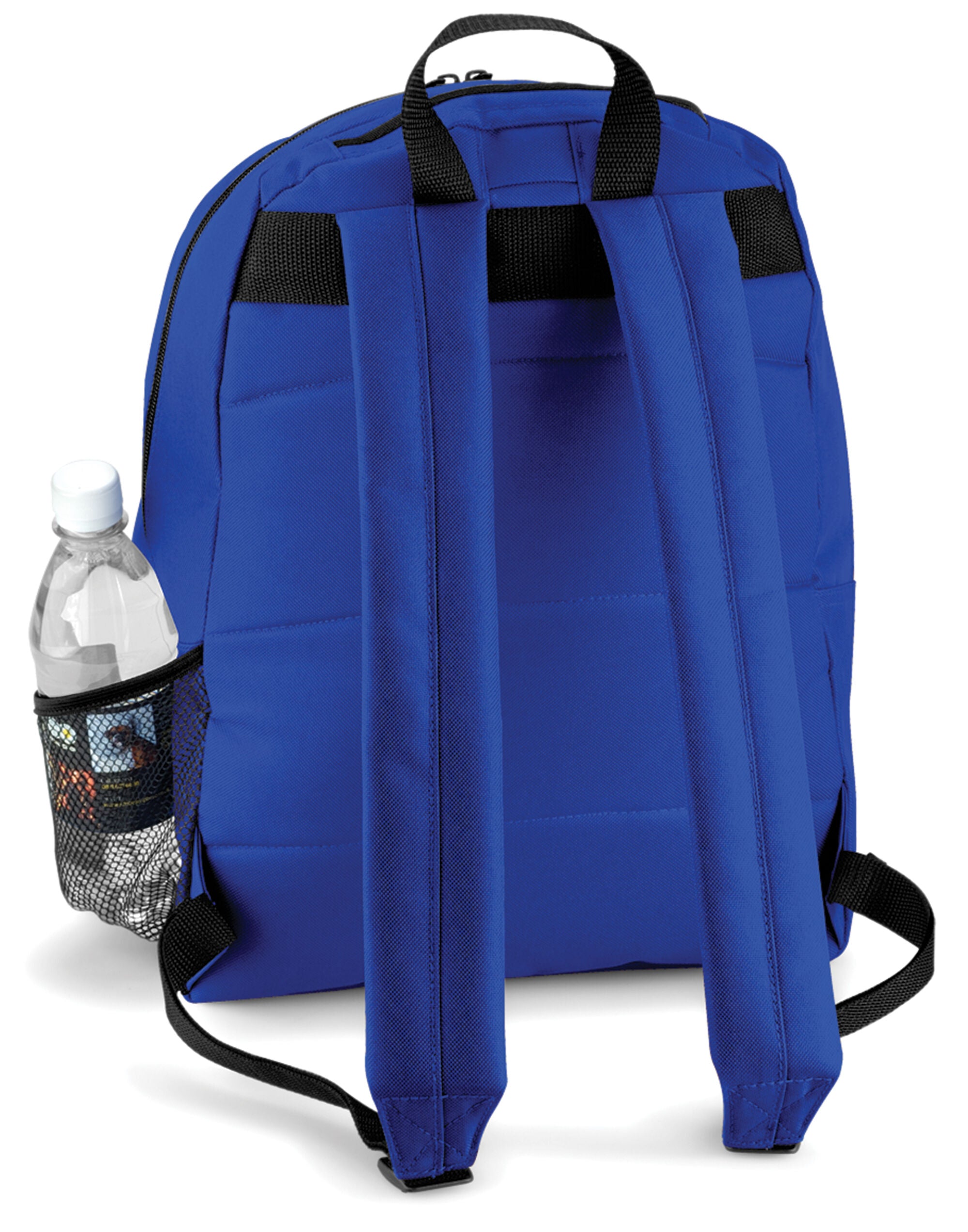 A black Bagbase Recycled Roll-Top Backpack.
