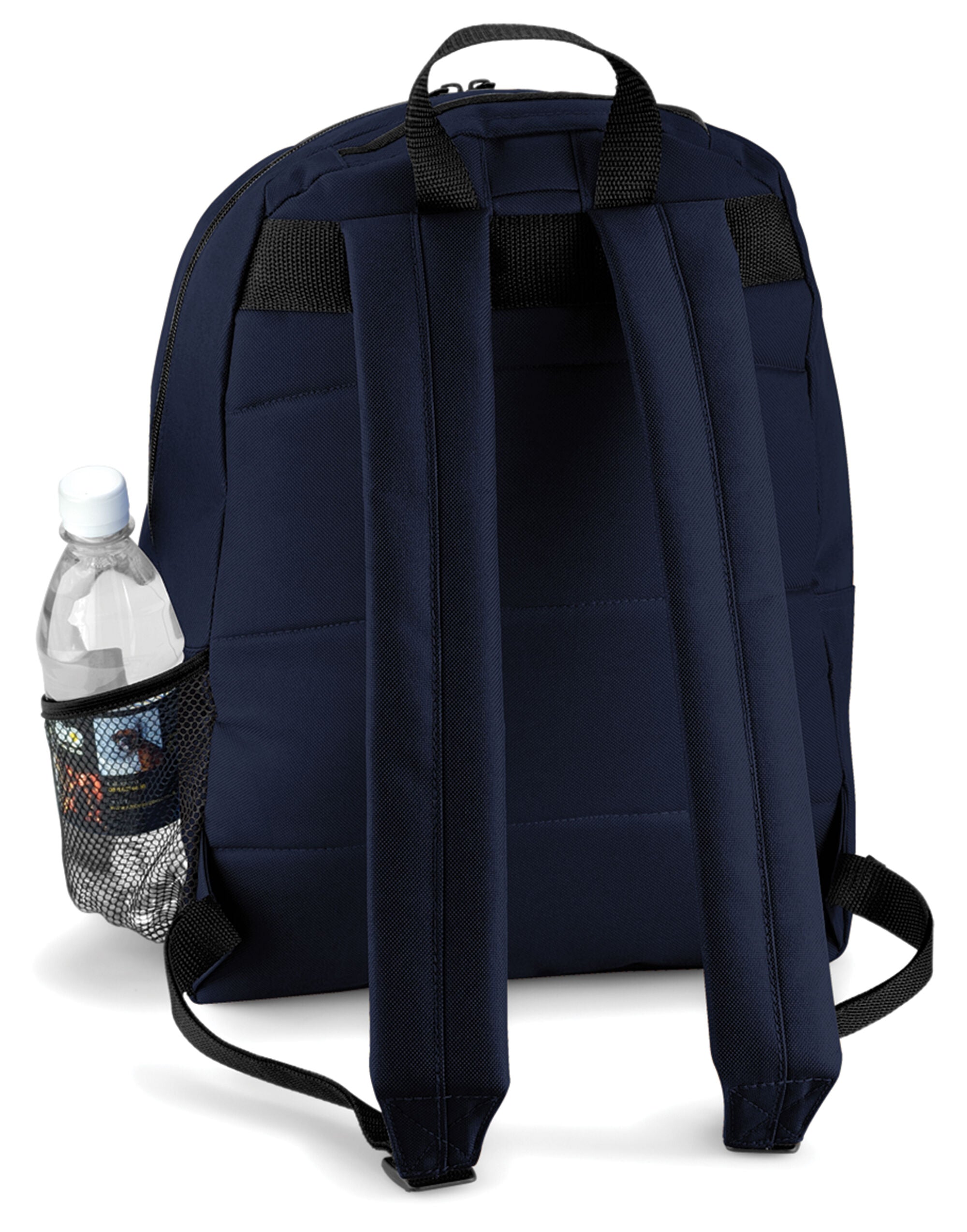 A royal blue recycled roll-top backpack.