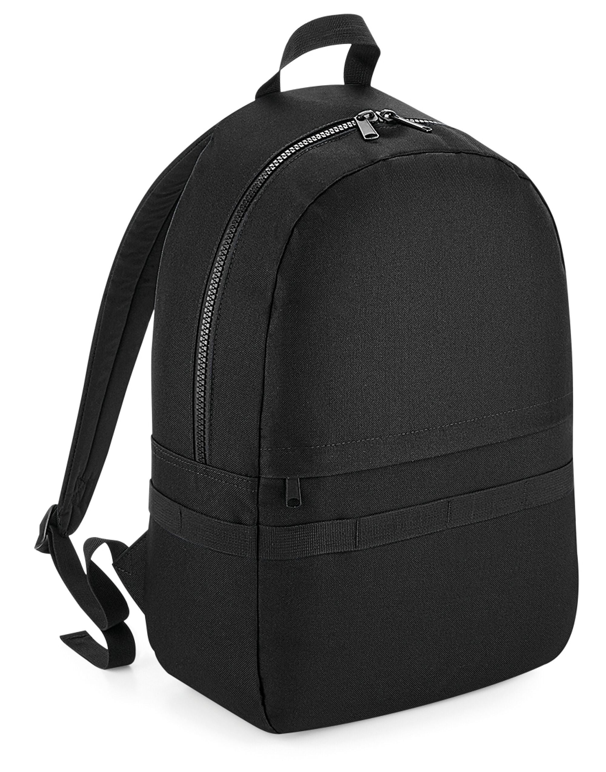 Person carrying the grey recycled cooler backpack.
