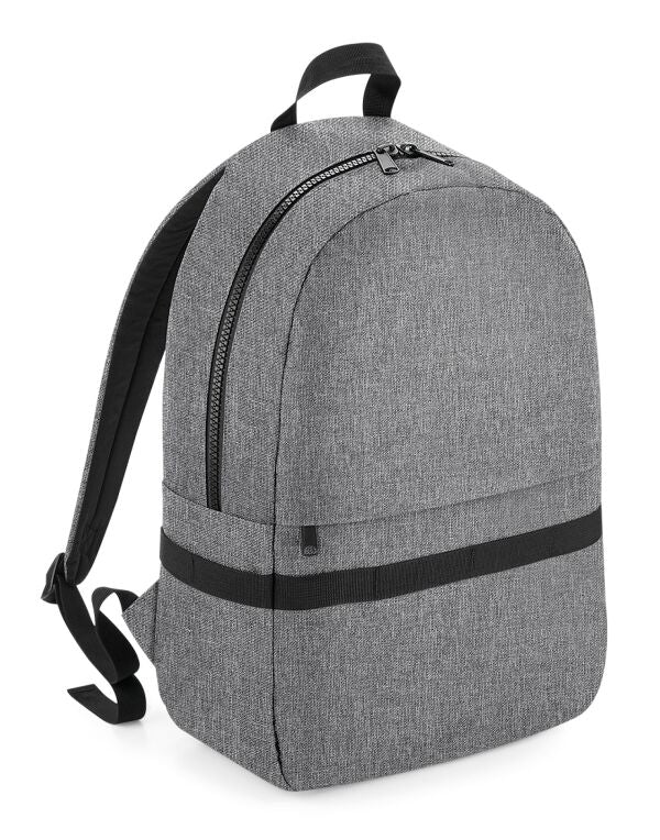 A black Bagbase Recycled Twin-Handle Cooler Backpack.