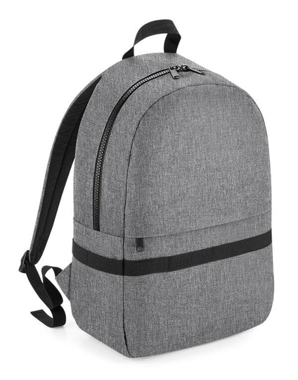 A black Bagbase Recycled Twin-Handle Cooler Backpack.