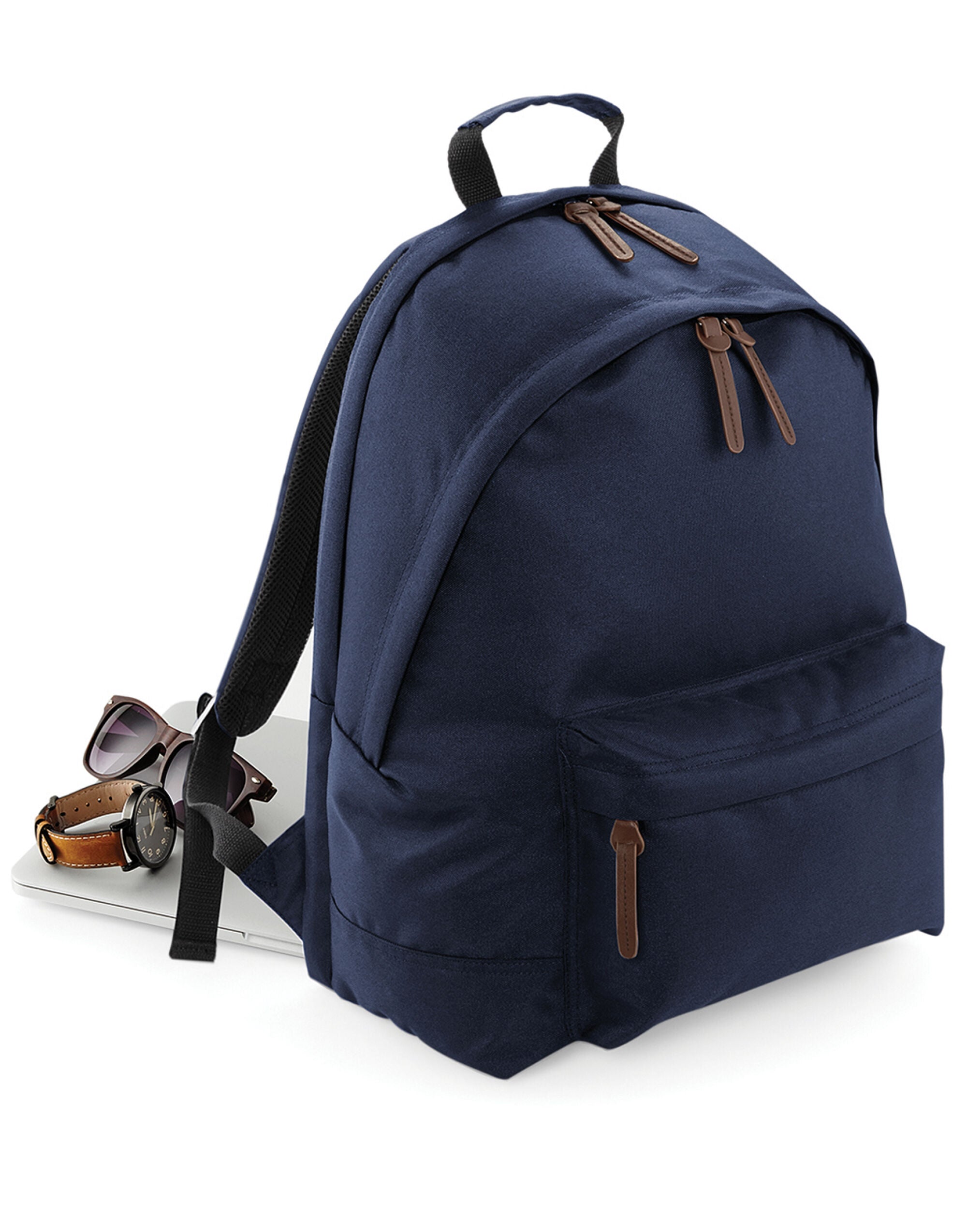Person attaching the striped strap to a cross-body bag.