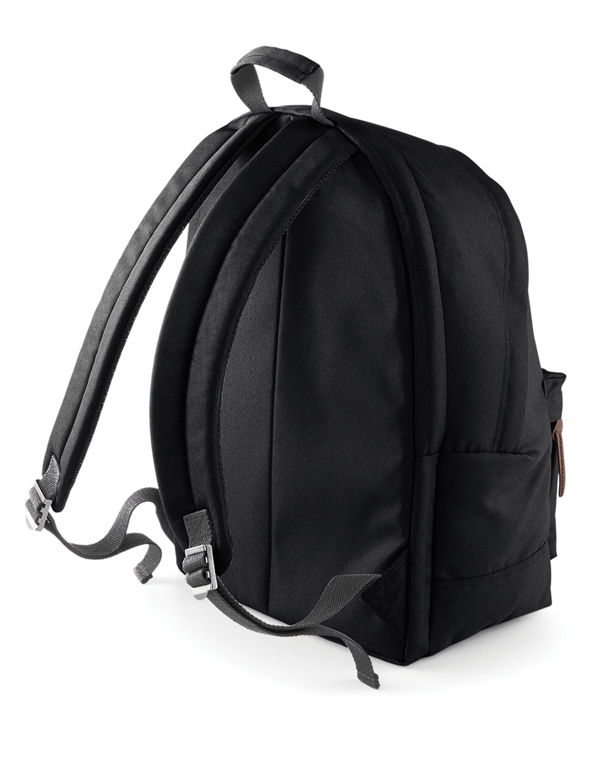 The insulated interior of the black mini cooler bag.