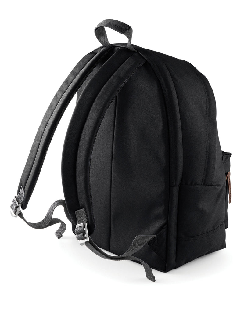 The insulated interior of the black mini cooler bag.