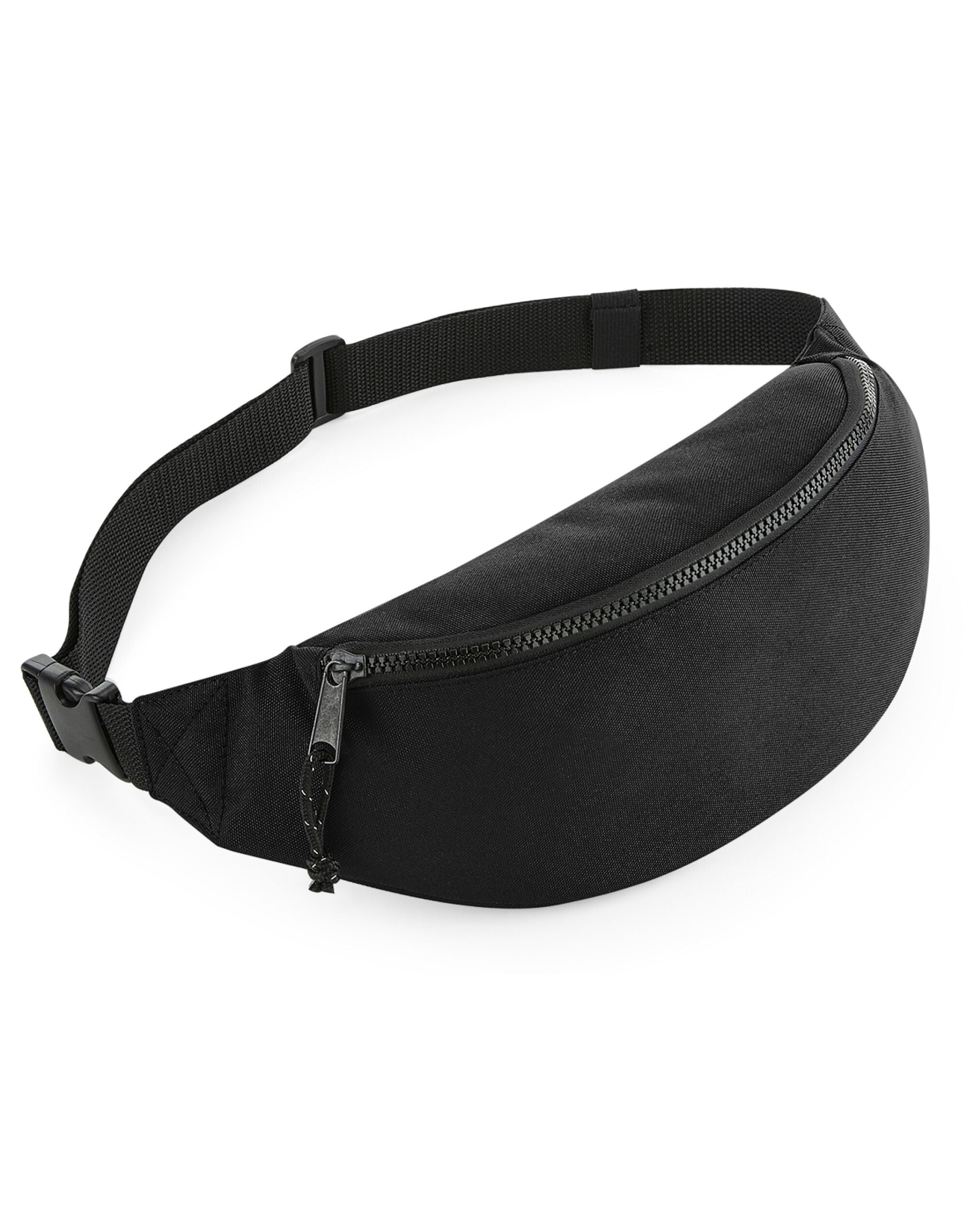 Riñonera reciclada Bagbase en negro - Vista frontal.