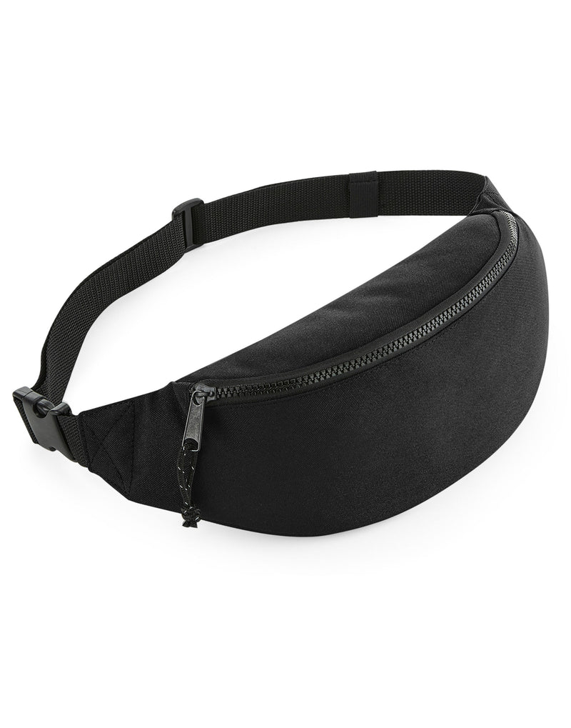 Riñonera reciclada Bagbase en negro - Vista frontal.