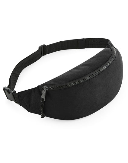 Riñonera reciclada Bagbase en negro - Vista frontal.