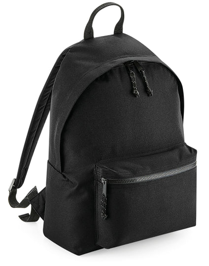 Mochila reciclada Bagbase en negro - Vista frontal.