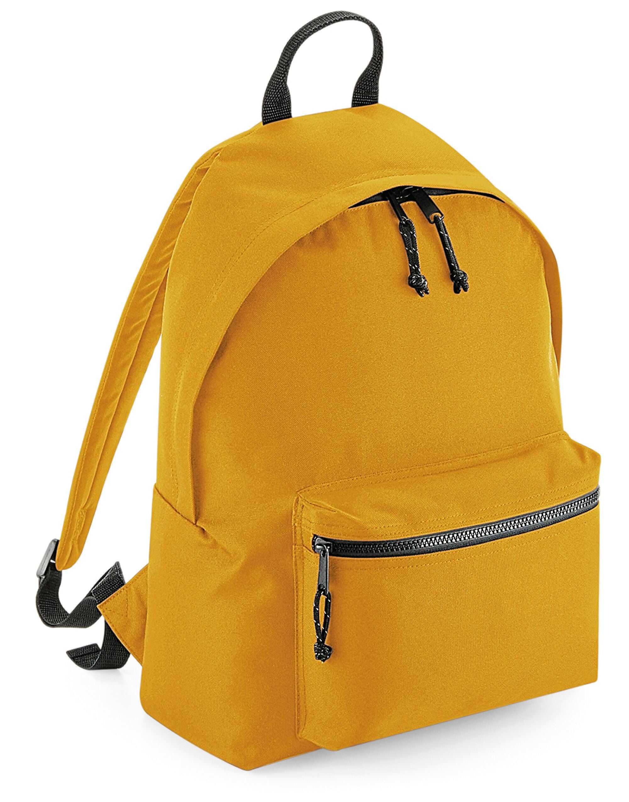 Vista trasera de la mochila reciclada Bagbase en gris claro.