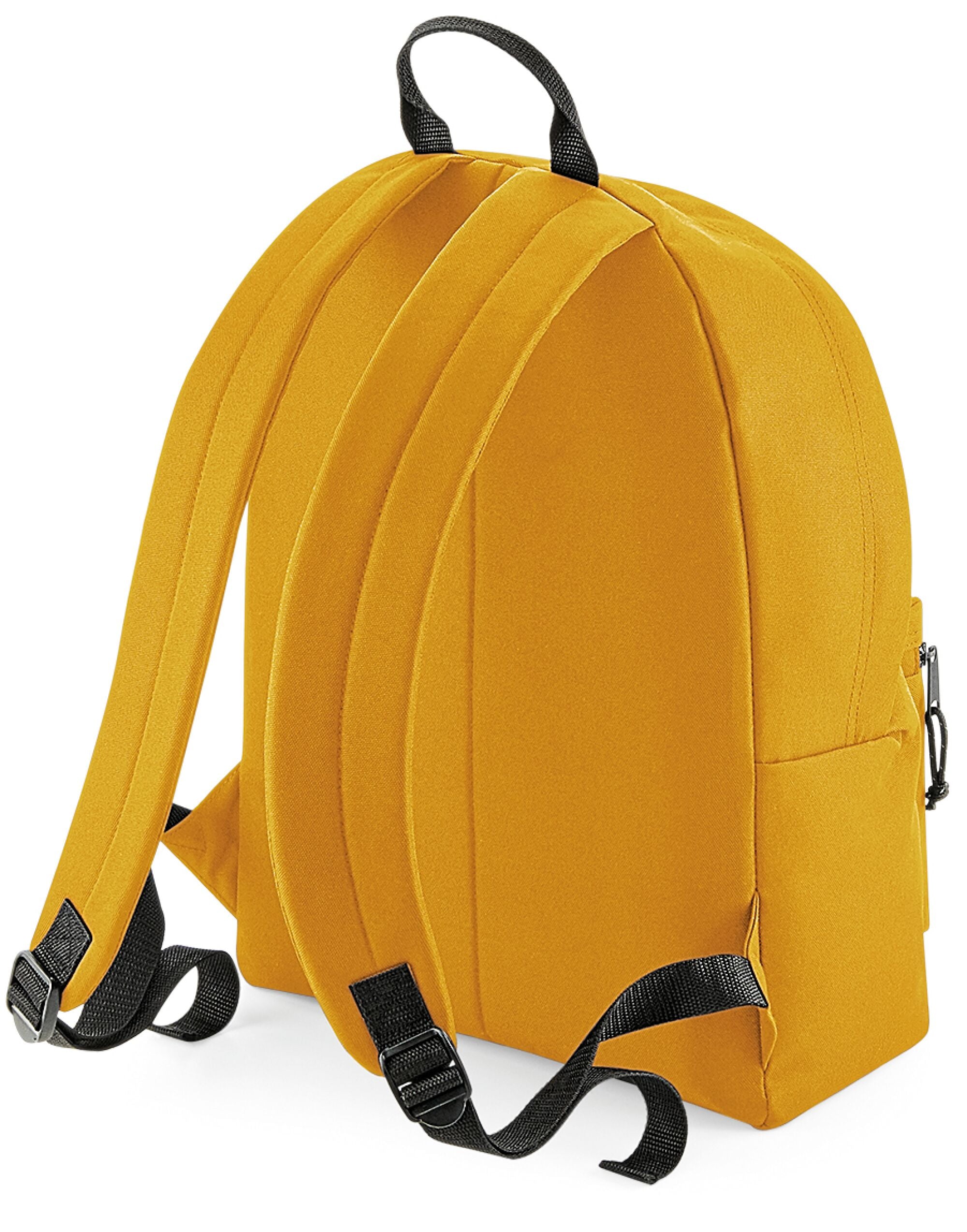 Primer plano del asa superior y la etiqueta de la mochila reciclada Bagbase.