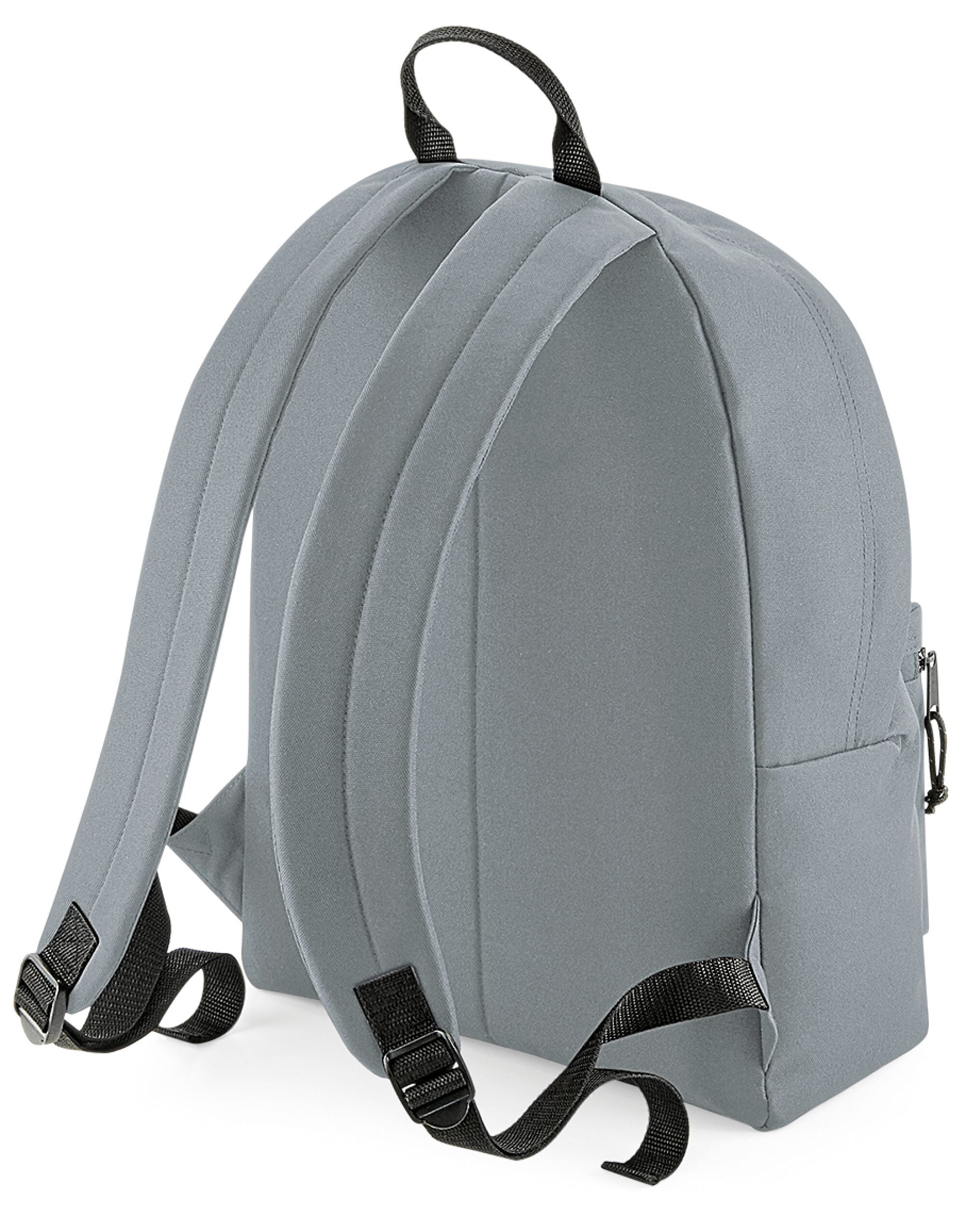 The Bagbase recycled backpack shown in a studio setting, providing a clear view of its overall shape and size.