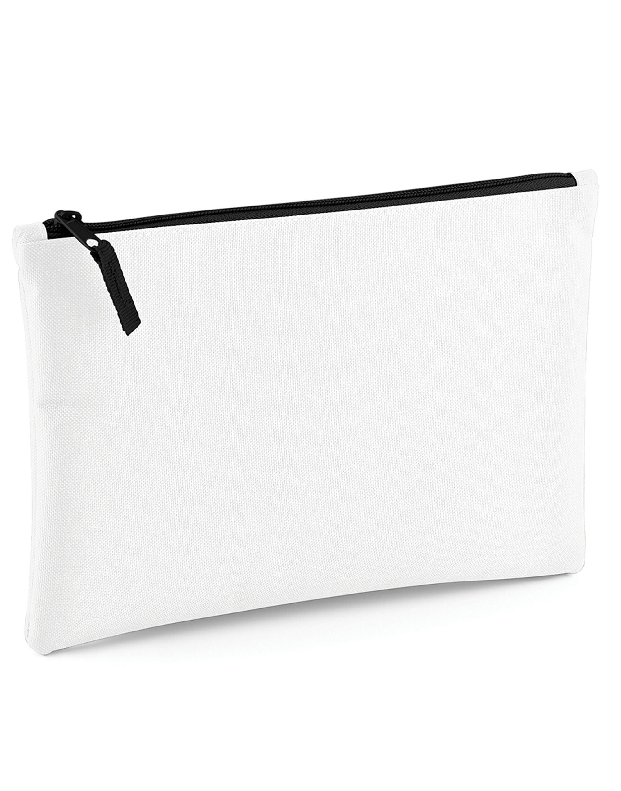 A white boutique document slip with high-shine gold metal accents.