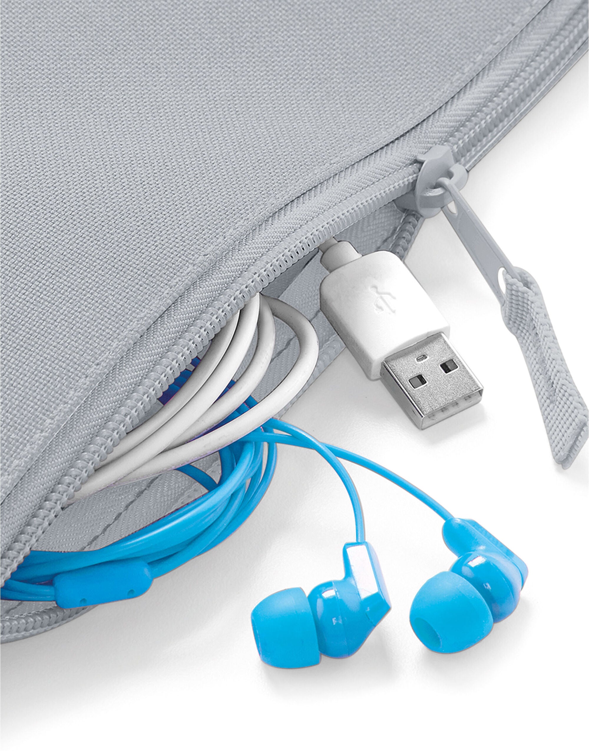 Soft white matte PU card holder with a central compartment.
