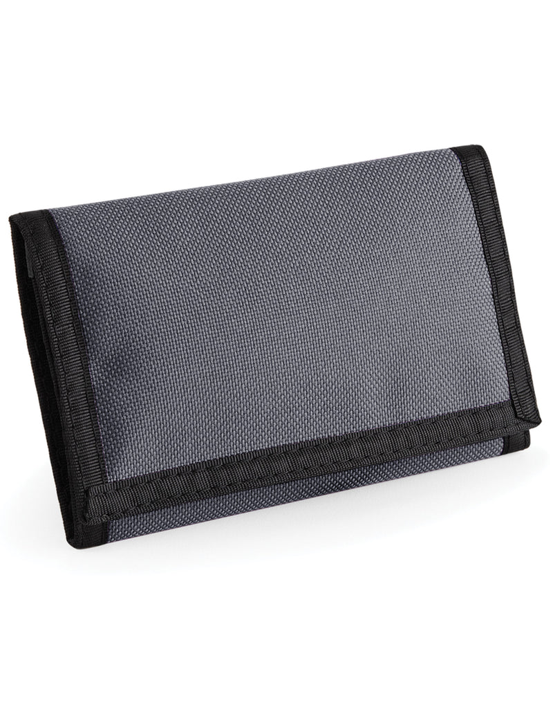 Detail of the webbing and buckle on the tarp roll-top backpack.