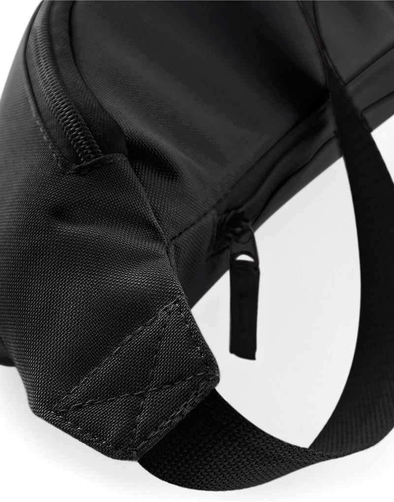 A soft grey matte PU toiletry and accessory case with a side grab handle.