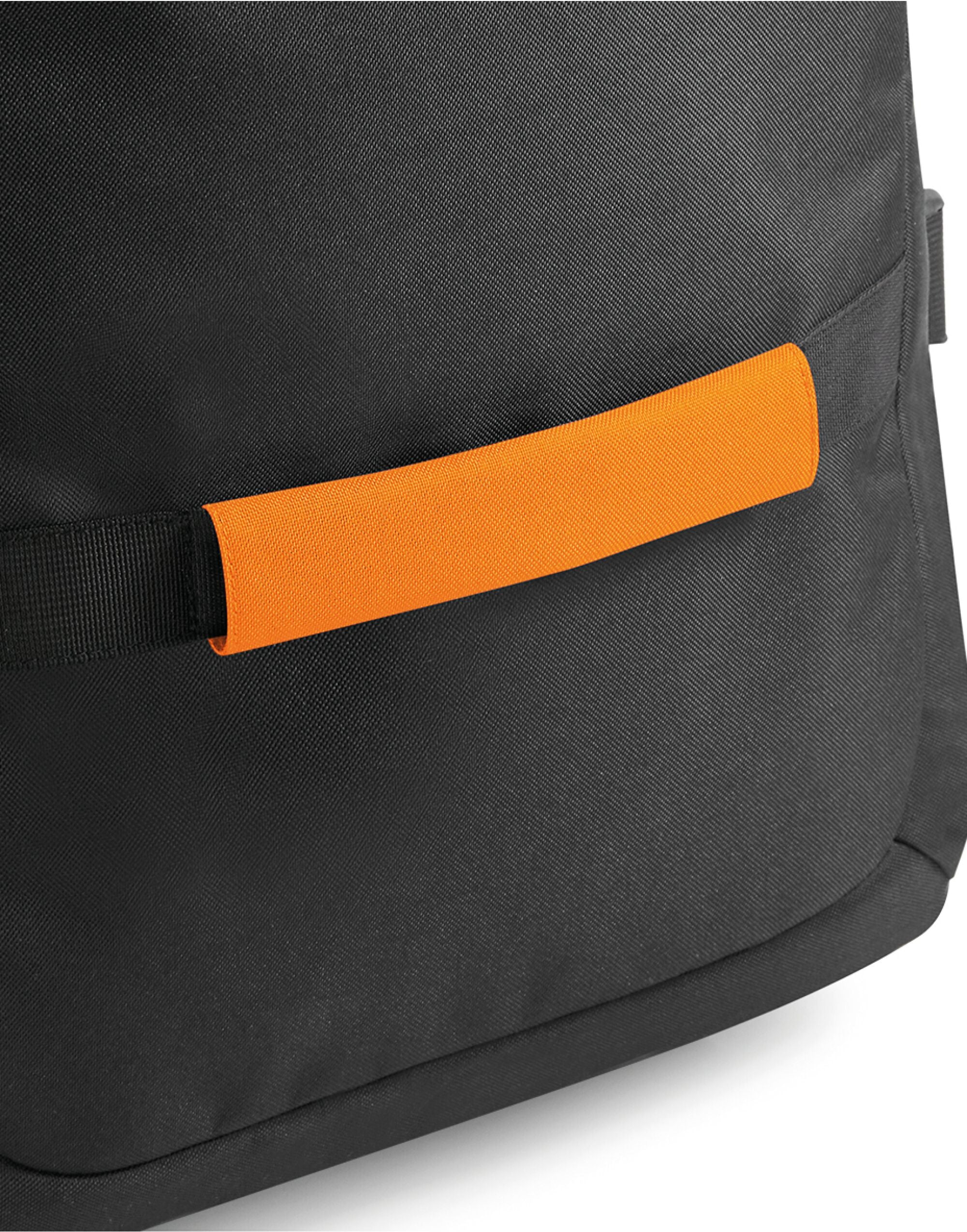 The Bagbase Escape Handle Wrap shown wrapped around a holdall's handles, keeping them together.