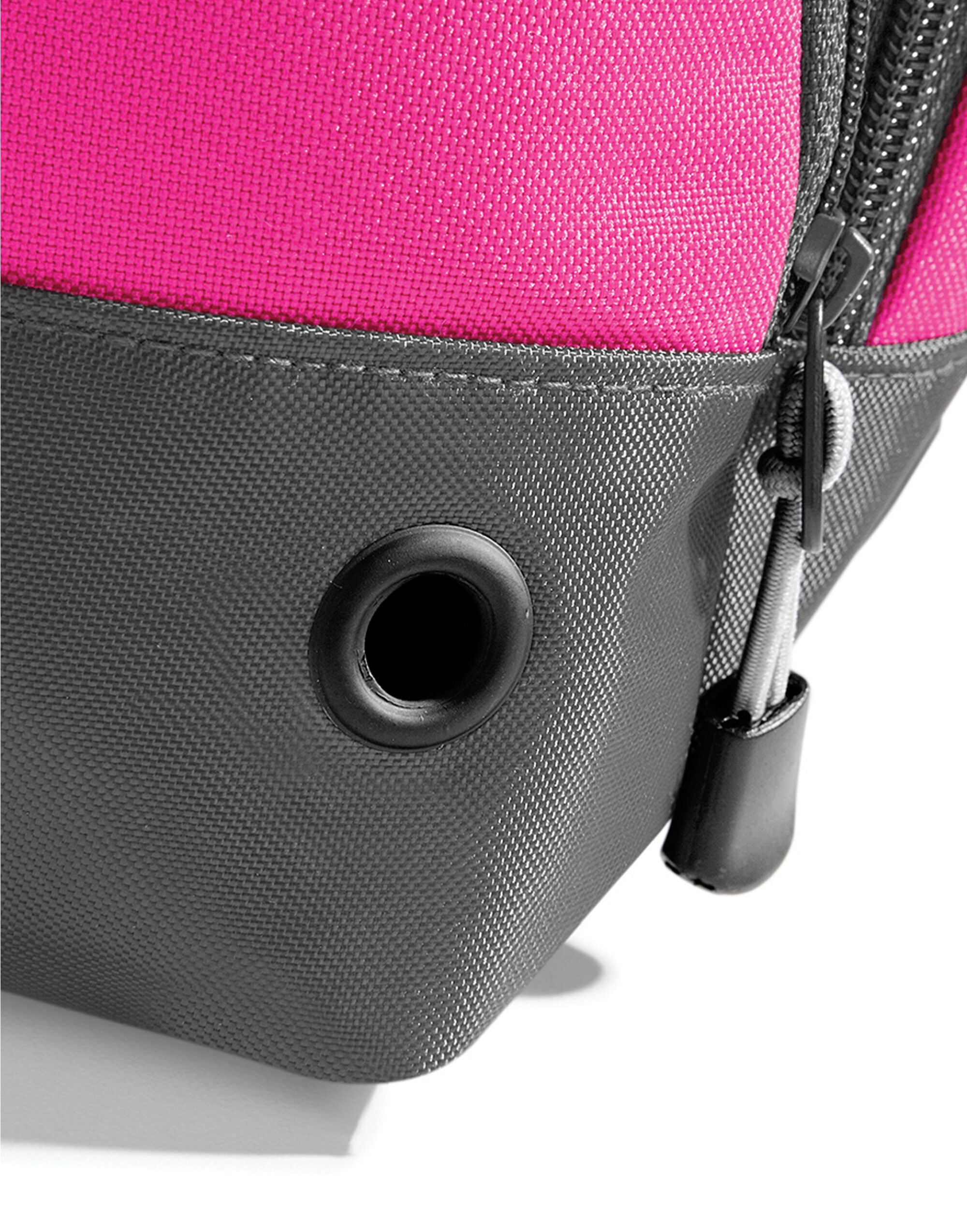 Close-up of the durable, water-resistant base of the Bagbase Athleisure Holdall.