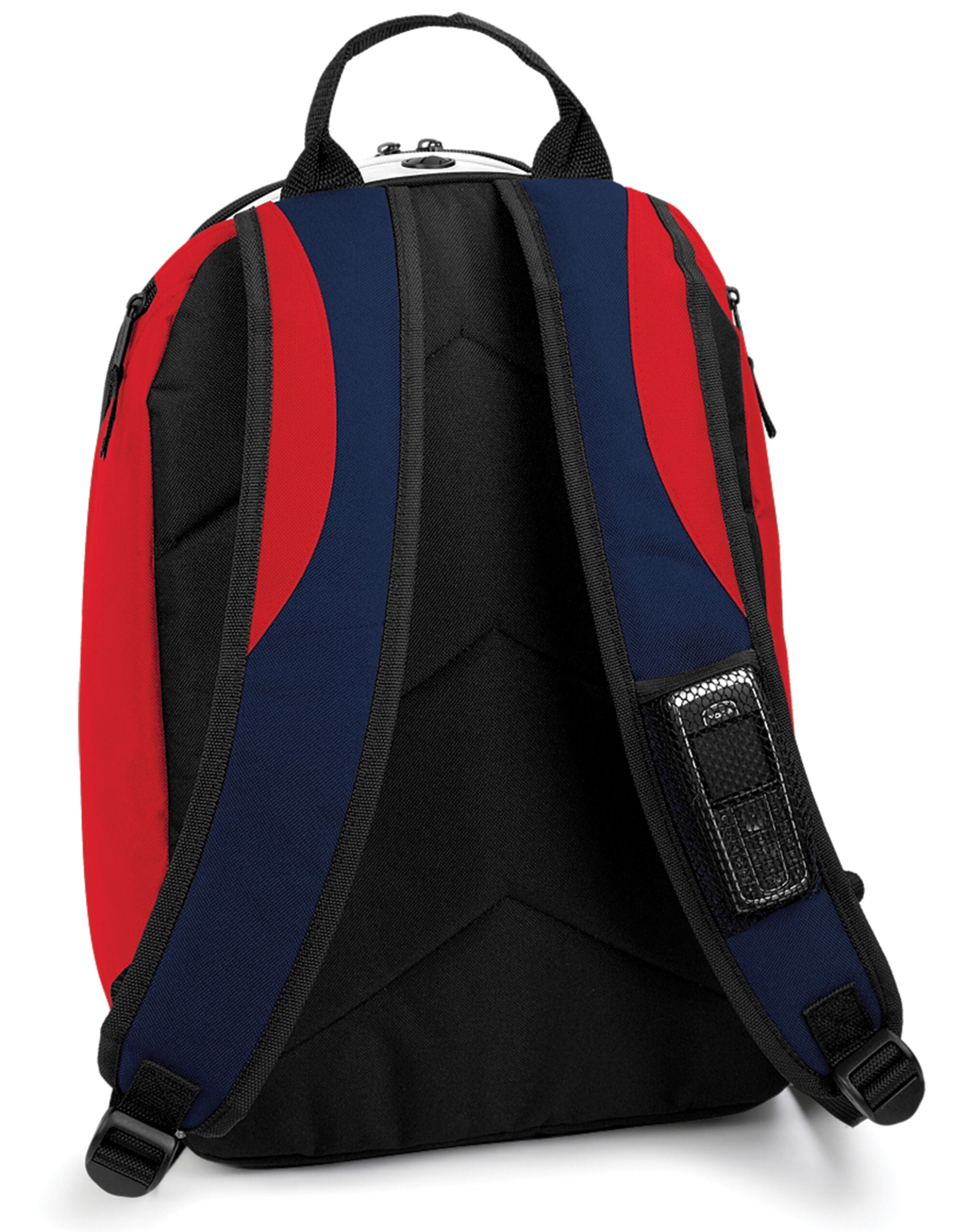 The Bagbase Teamwear Backpack in a classic bottle green, ideal for school uniforms or clubs.