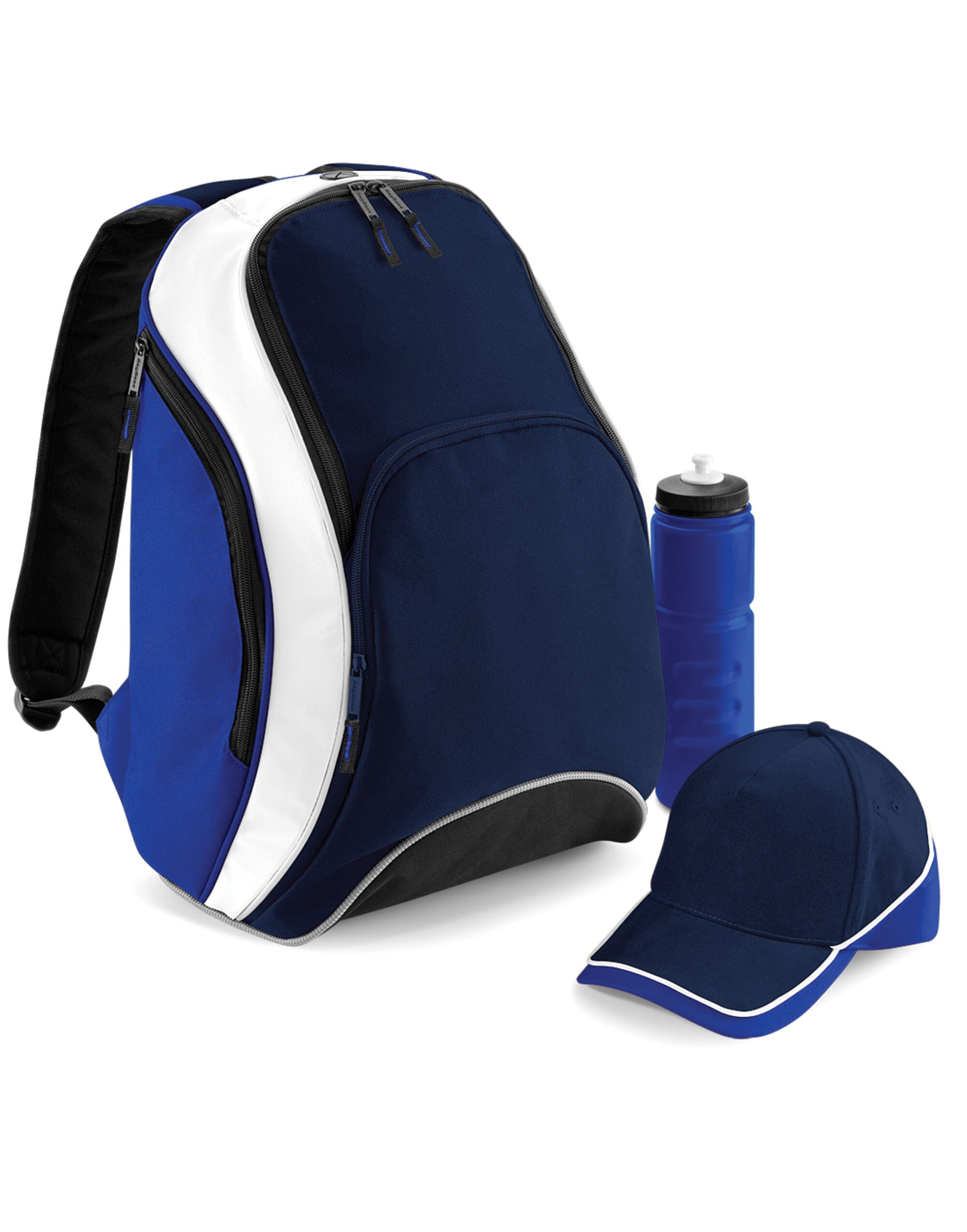 The Bagbase Teamwear Backpack in a bright orange color, perfect for safety and visibility.