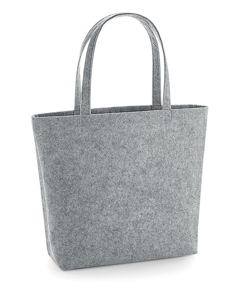 Interior shot of the Bagbase Felt Shopper, revealing its simple, unlined, and spacious single compartment.