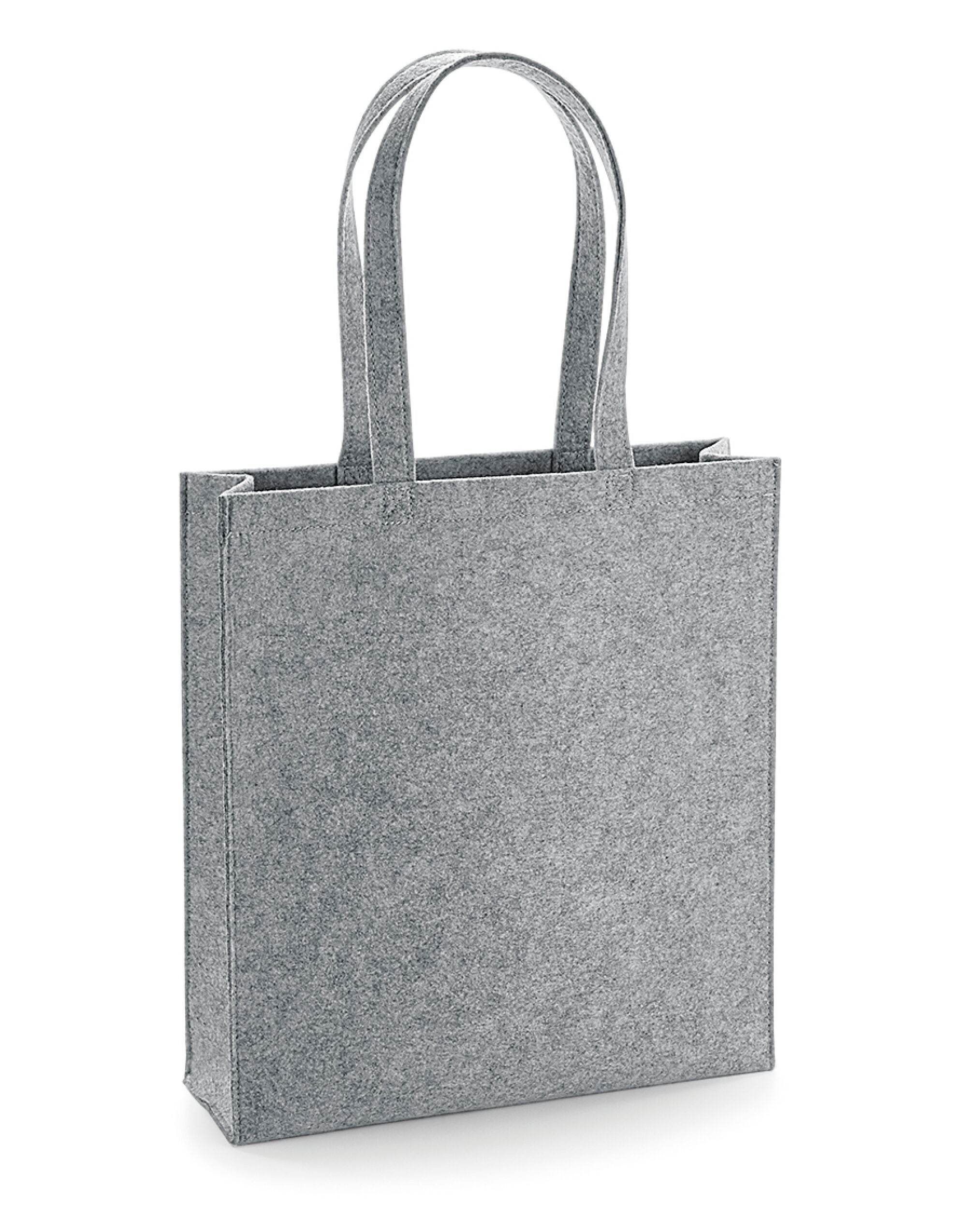 Close-up of the soft yet sturdy felt material of the Bagbase Felt Tote Bag.