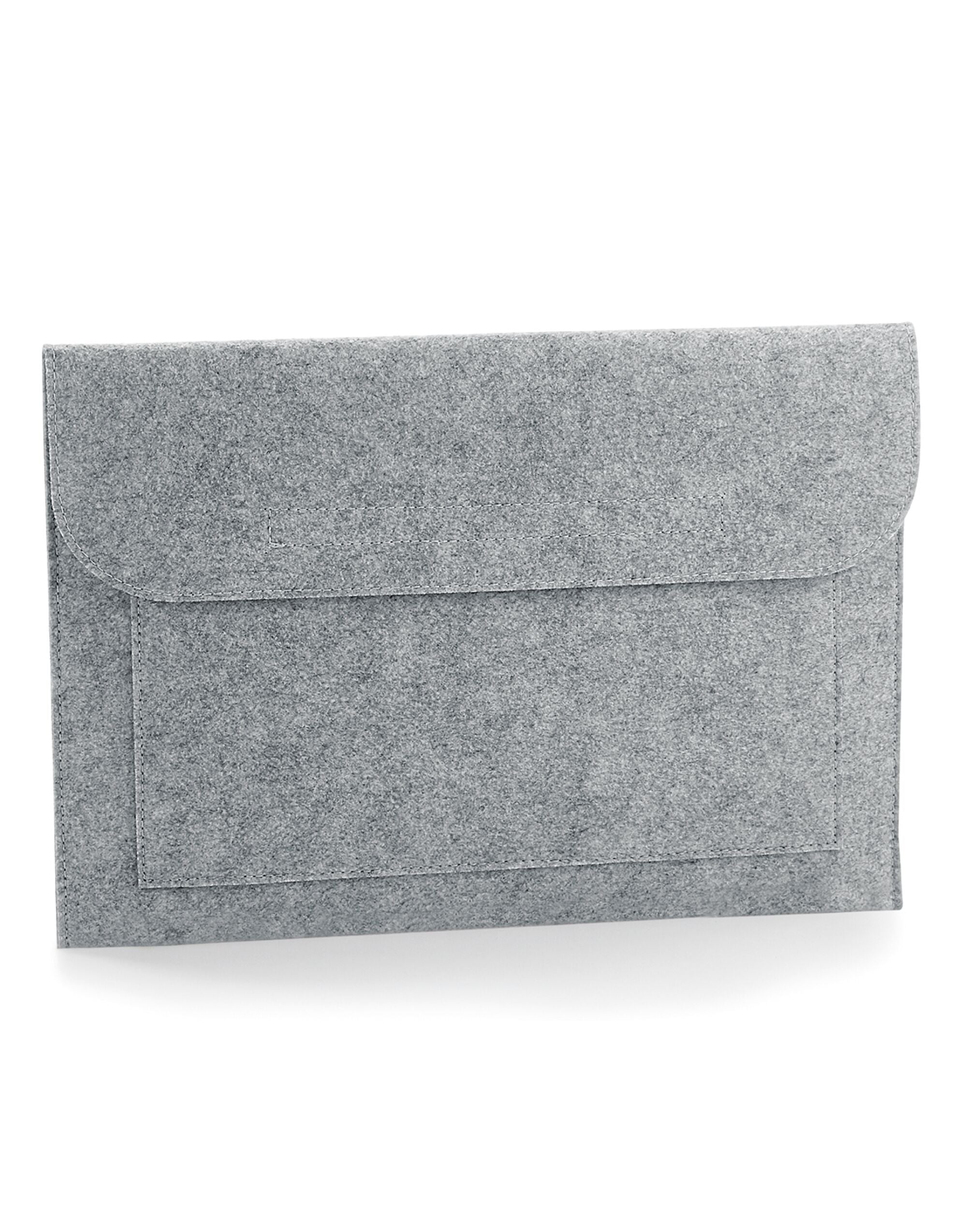 Close-up of the soft, non-scratch felt material of the Bagbase Laptop & Document Slip.