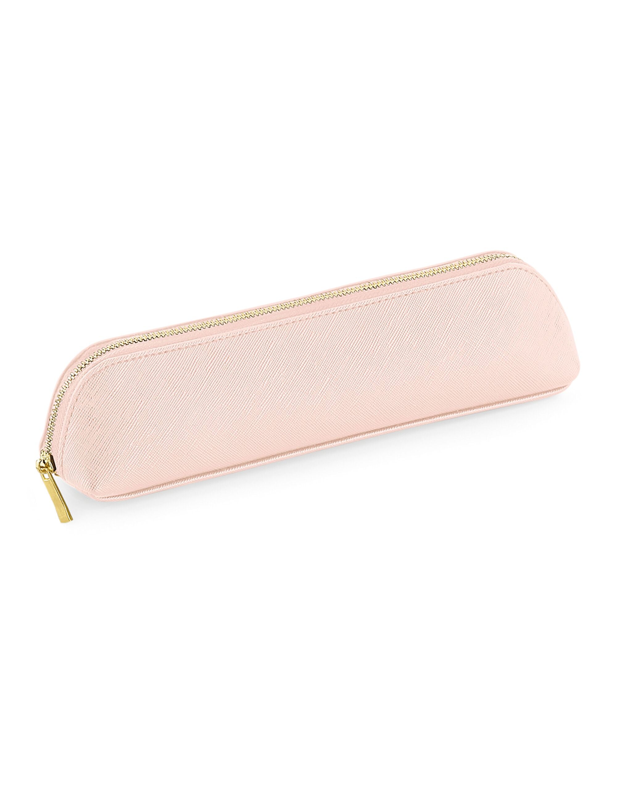 Front view of the Bagbase Boutique Card Holder in black Saffiano faux leather.