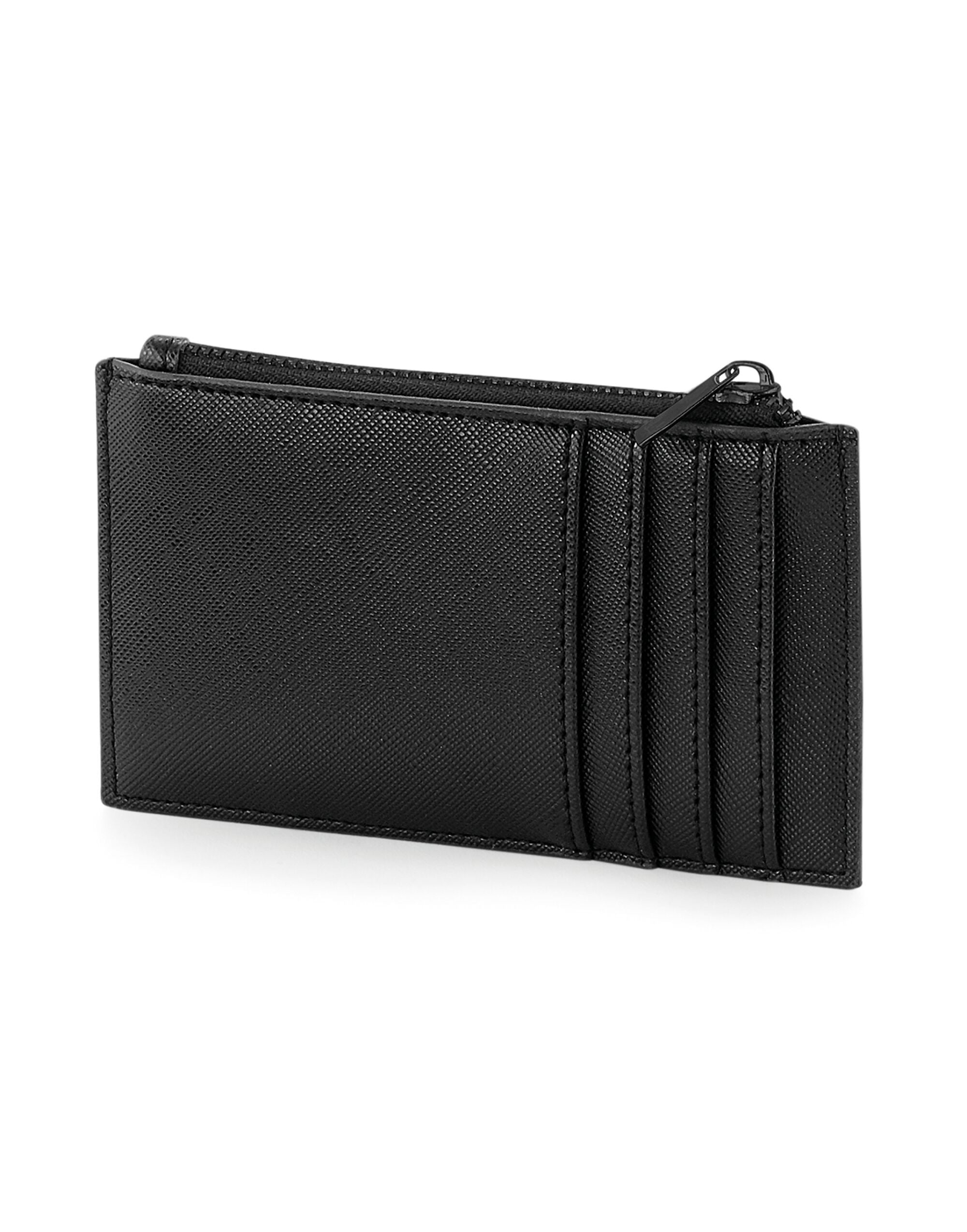 The light black Boutique Card Holder, featuring a central slip pocket for notes or receipts.