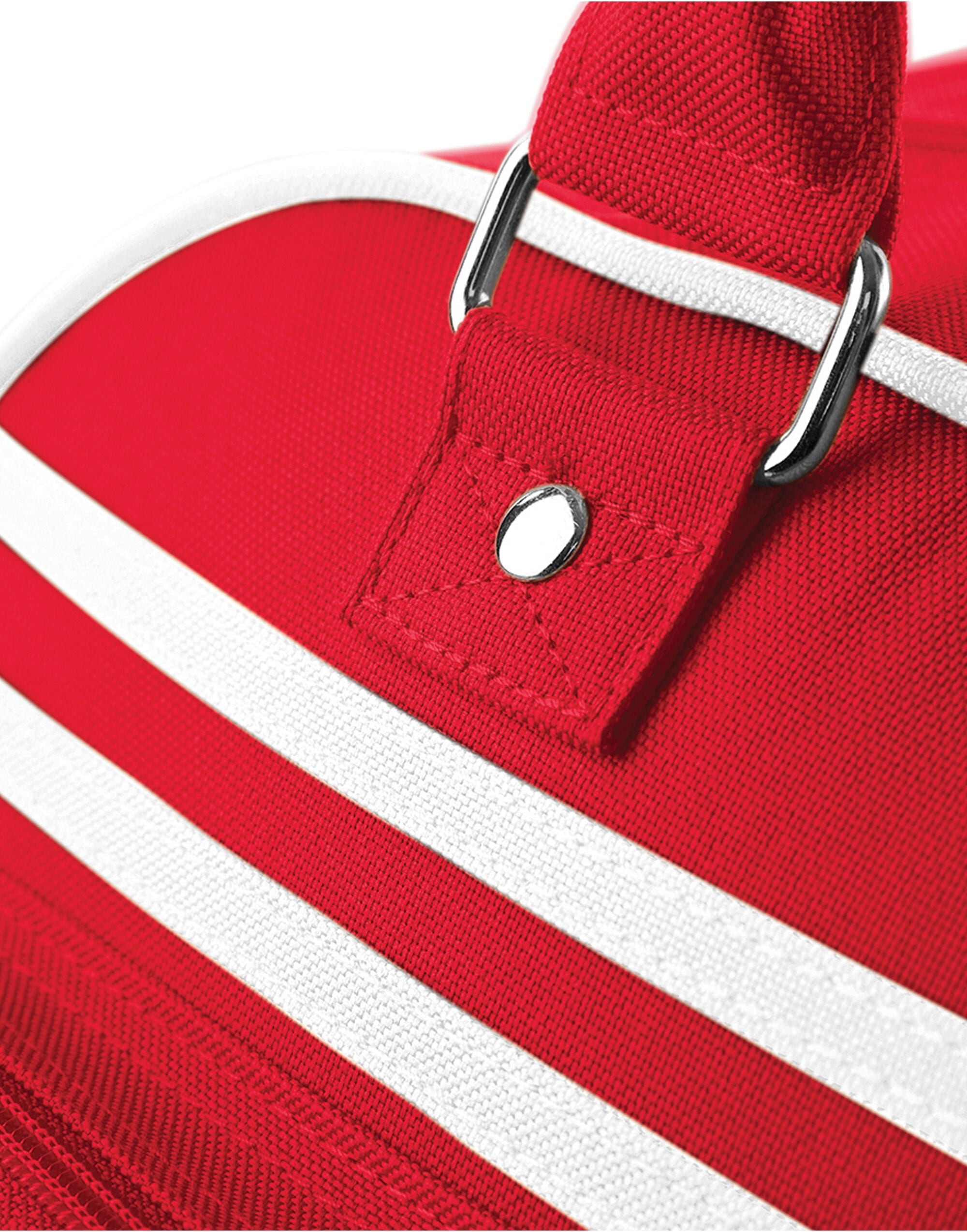 The white and kelly green Bagbase Retro Bowling Bag, a vibrant and preppy choice.