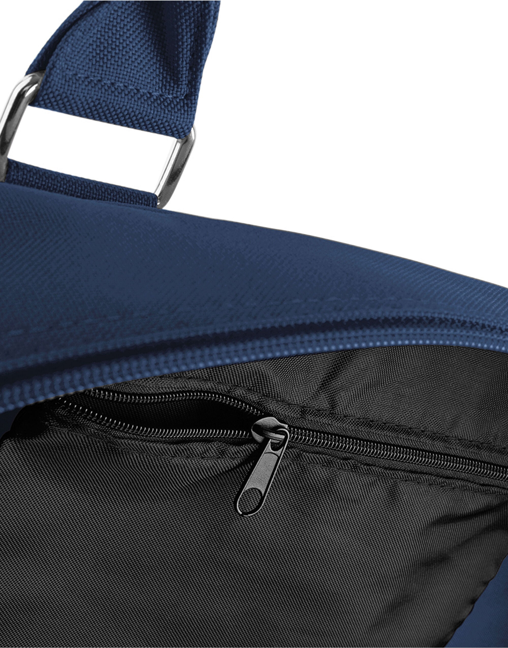 Close-up of the protective feet on the base of the Bagbase Retro Bowling Bag.