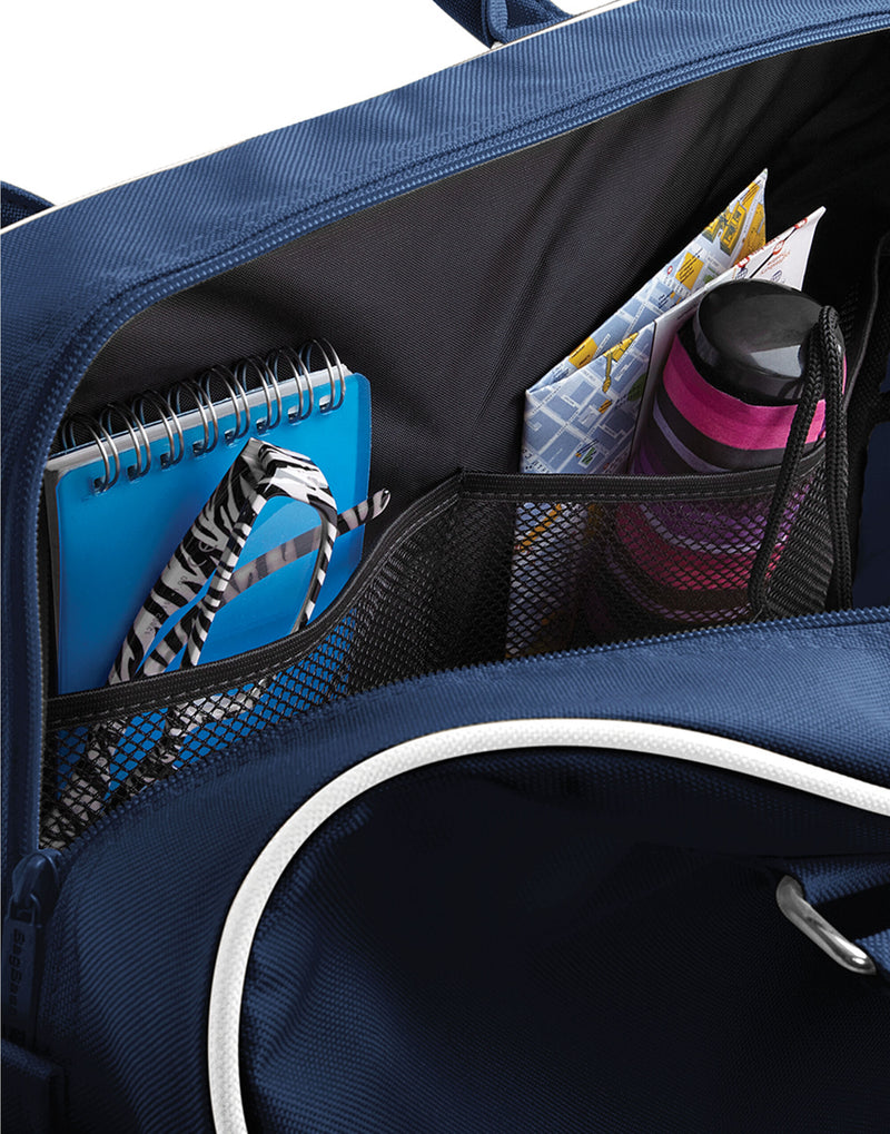 The white and orange Retro Bowling Bag, a cheerful and energetic design.