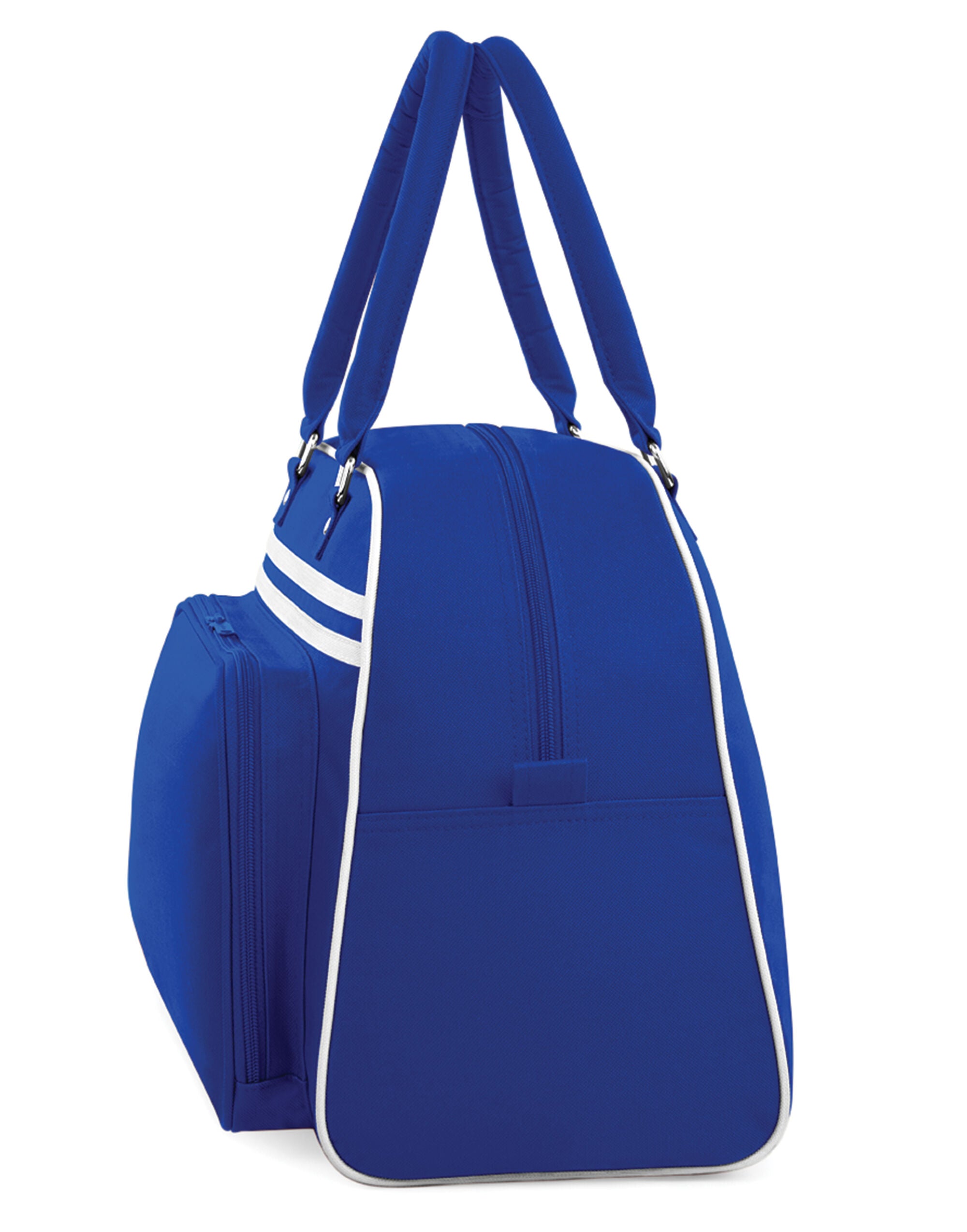 The Bagbase Retro Bowling Bag in a stylish graphite grey and black combination.