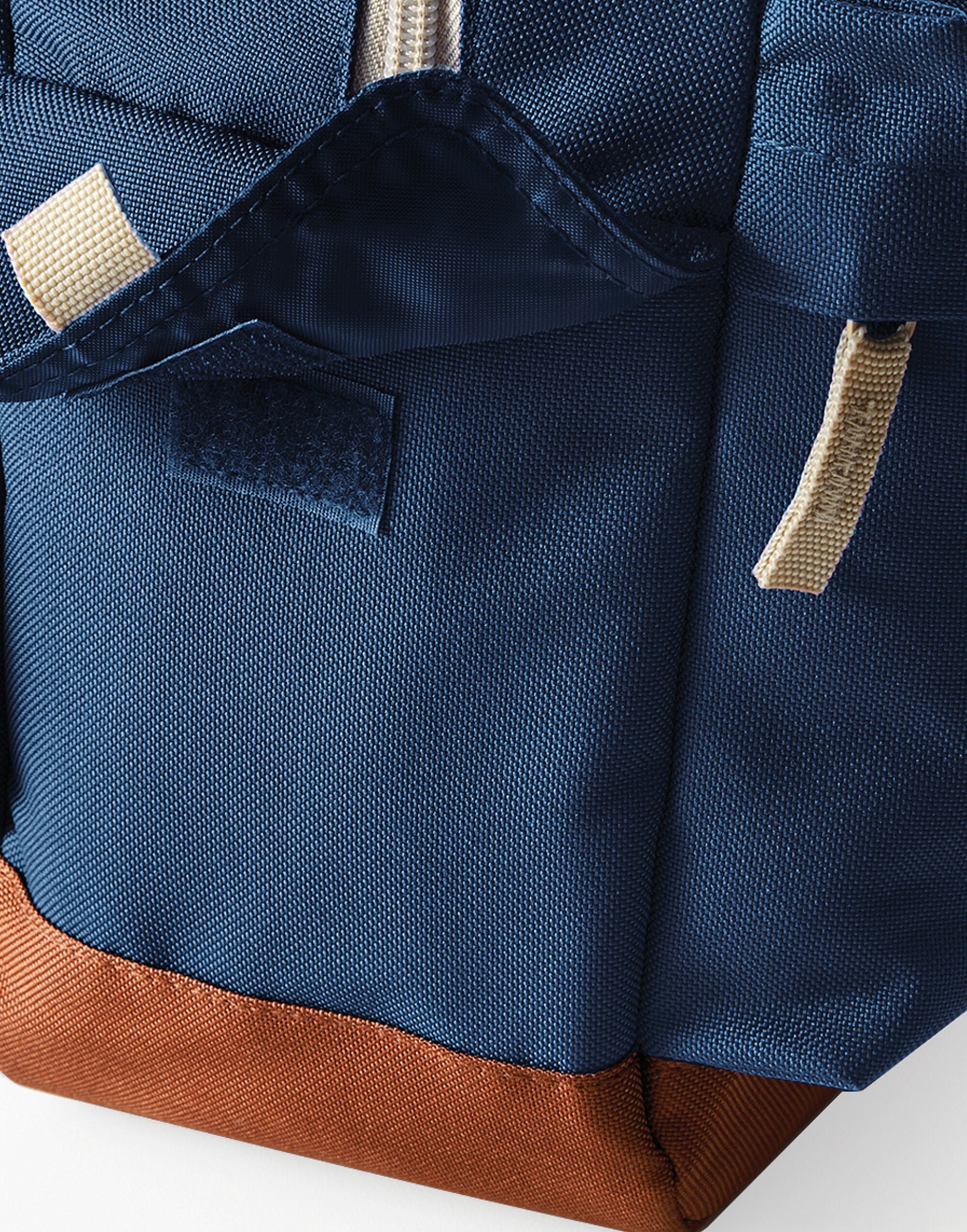 Back view of the olive heritage backpack showing straps.