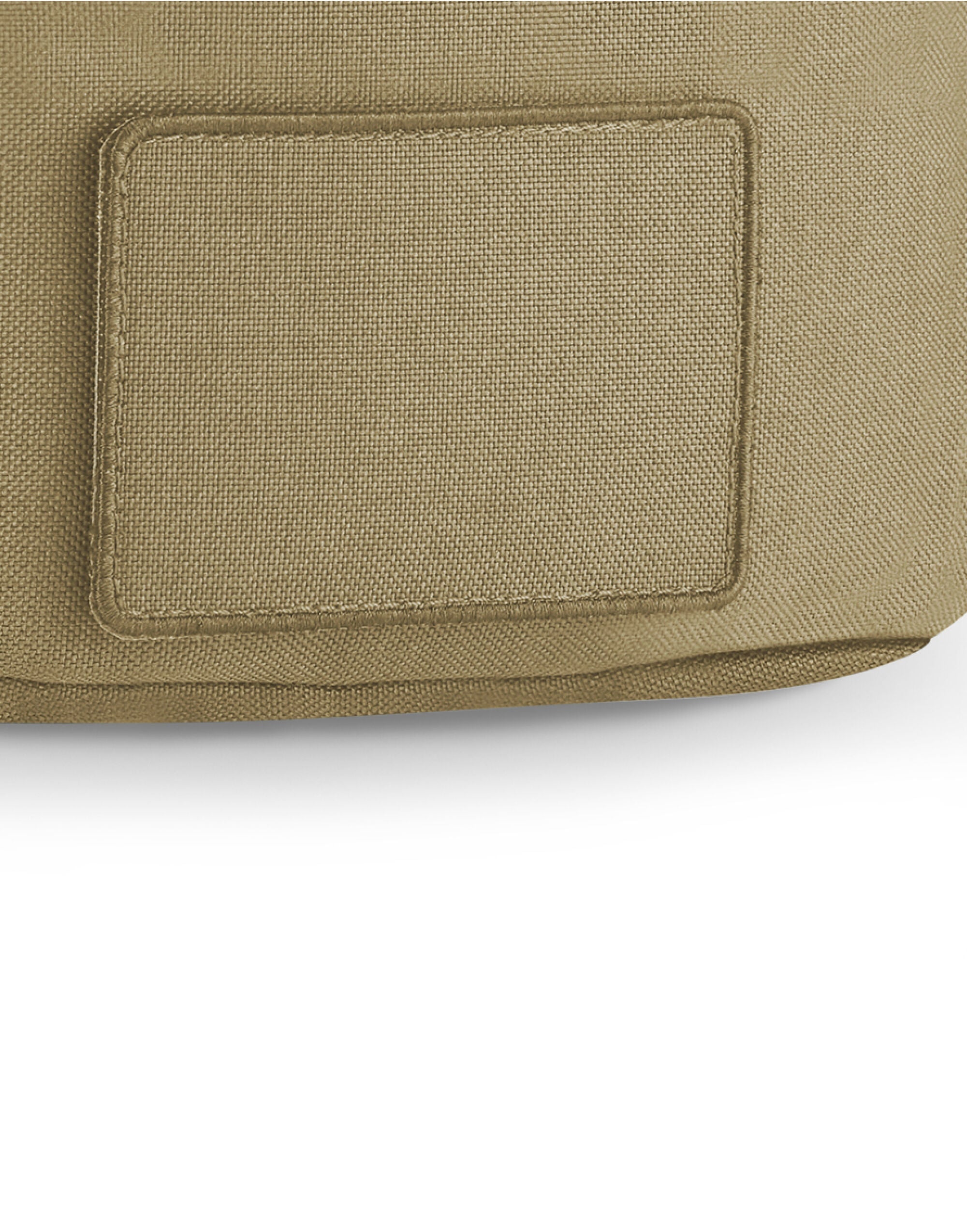 Green of the olive drab patch showing the attachment system.