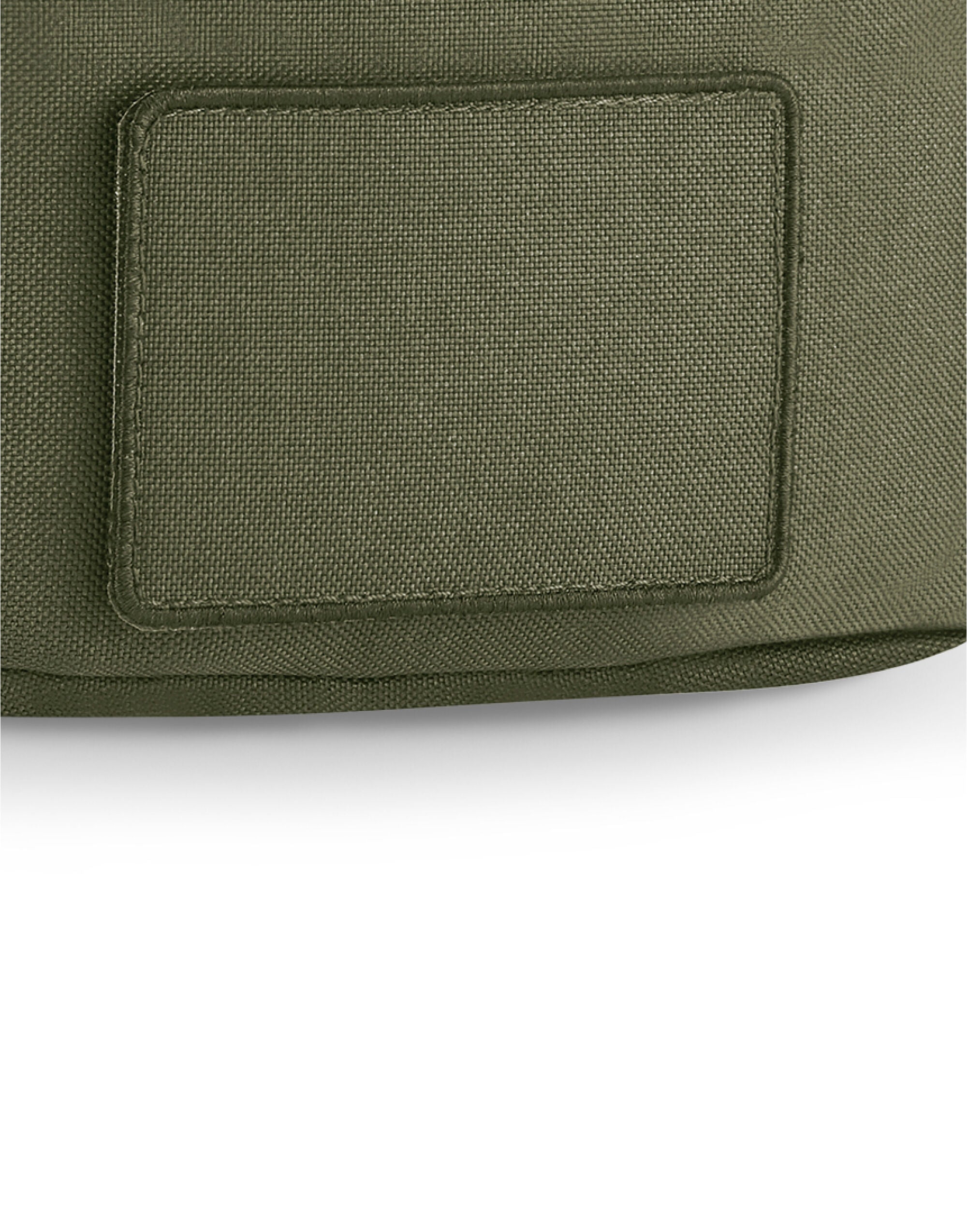 A soft green Bagbase boutique waist bag with high-shine gold metal detailing.