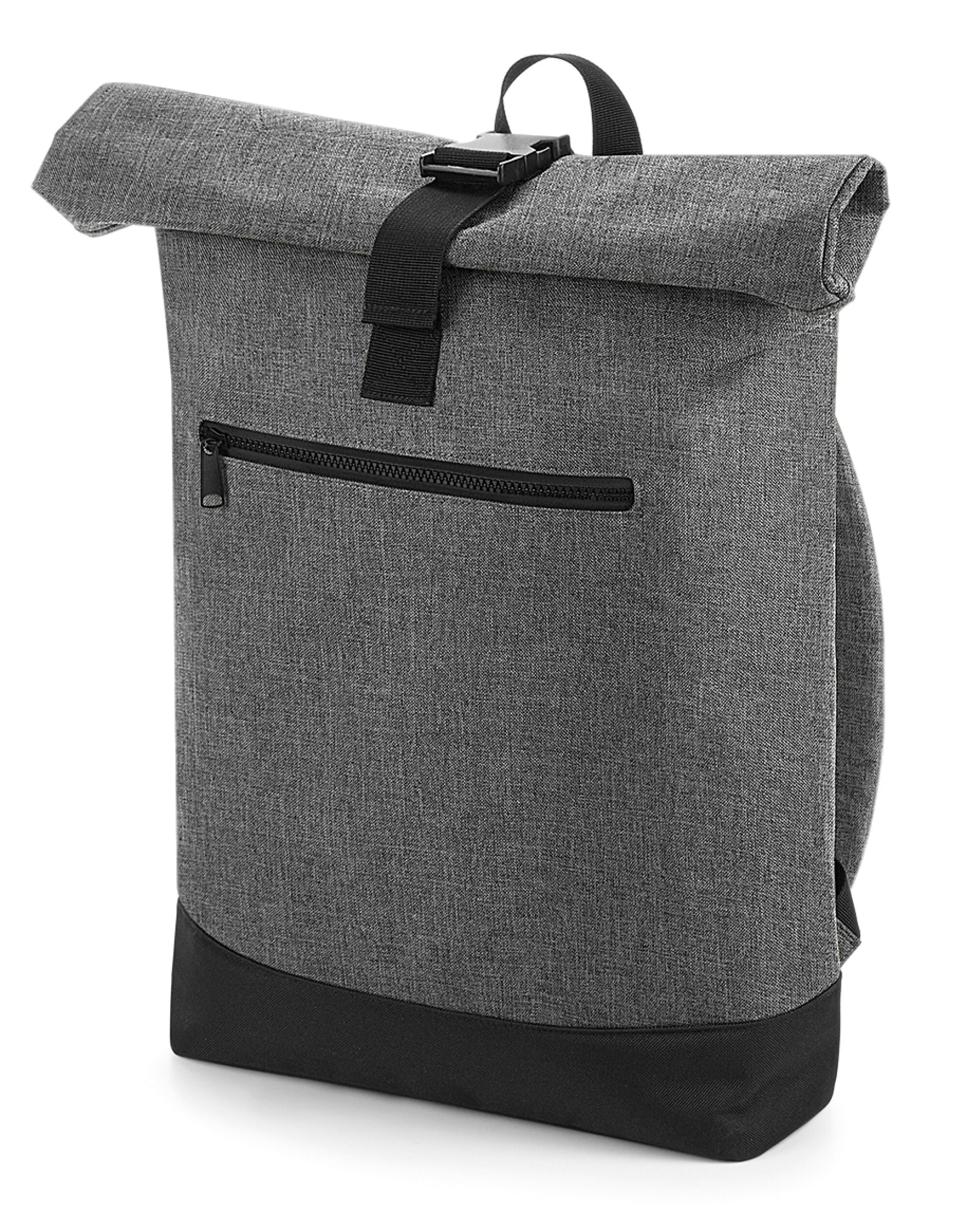 Detail of the reinforced base on the Bagbase Roll-Top Backpack, ensuring durability and longevity.